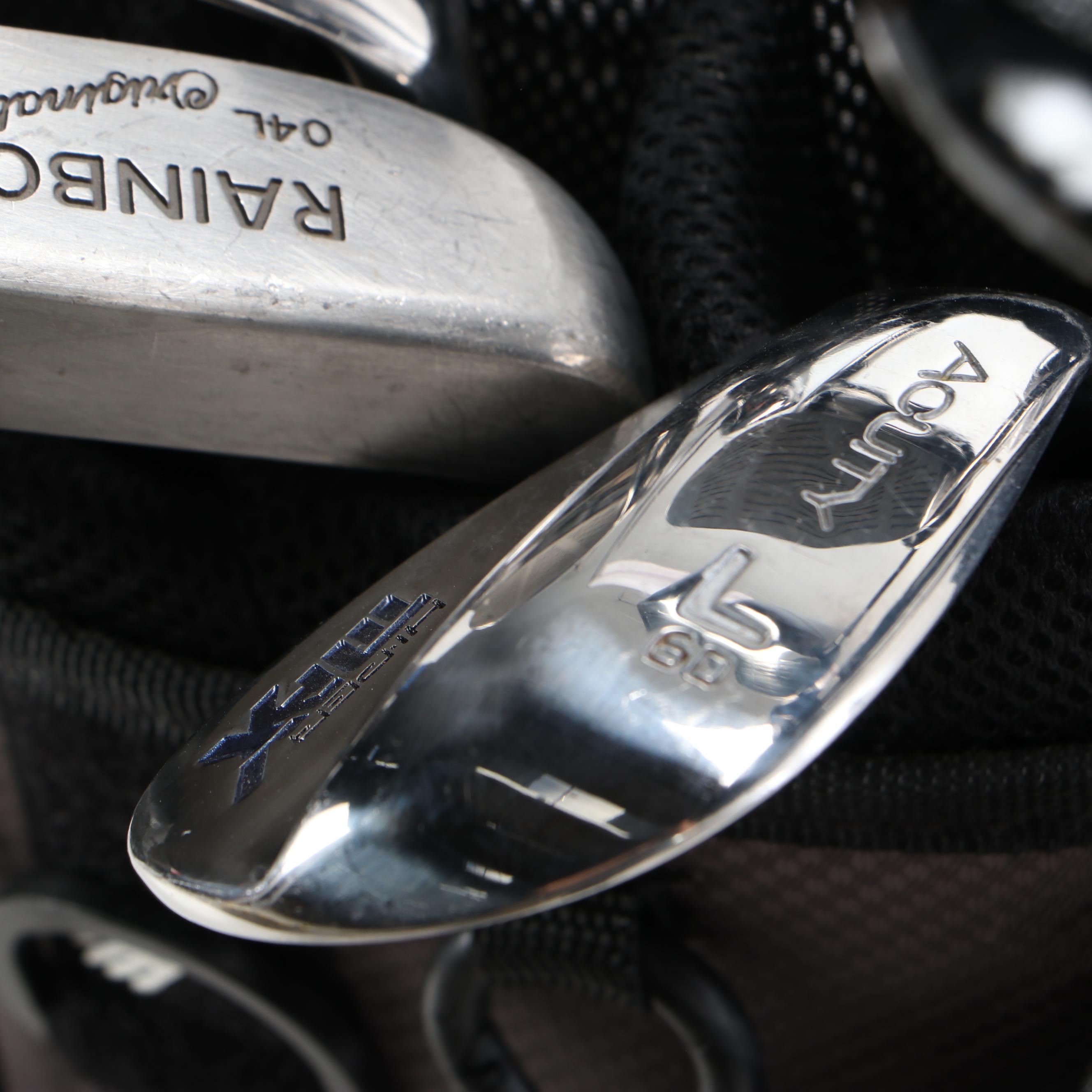 Acuity "Hiper Max" Set of Left Handed Golf Clubs with Three Putters and a Bag