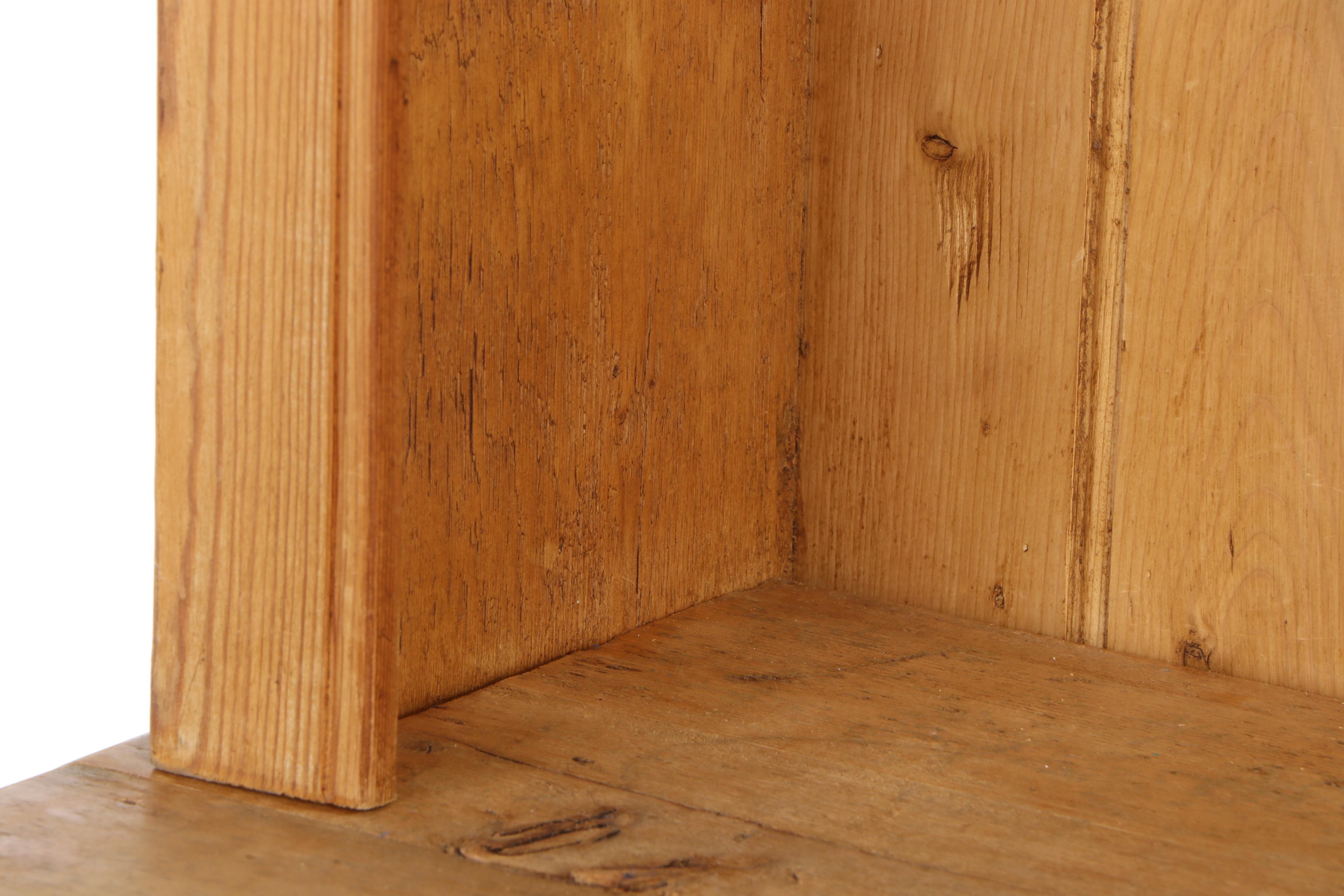 Provincial Pine Stepback Cupboard, 20th Century