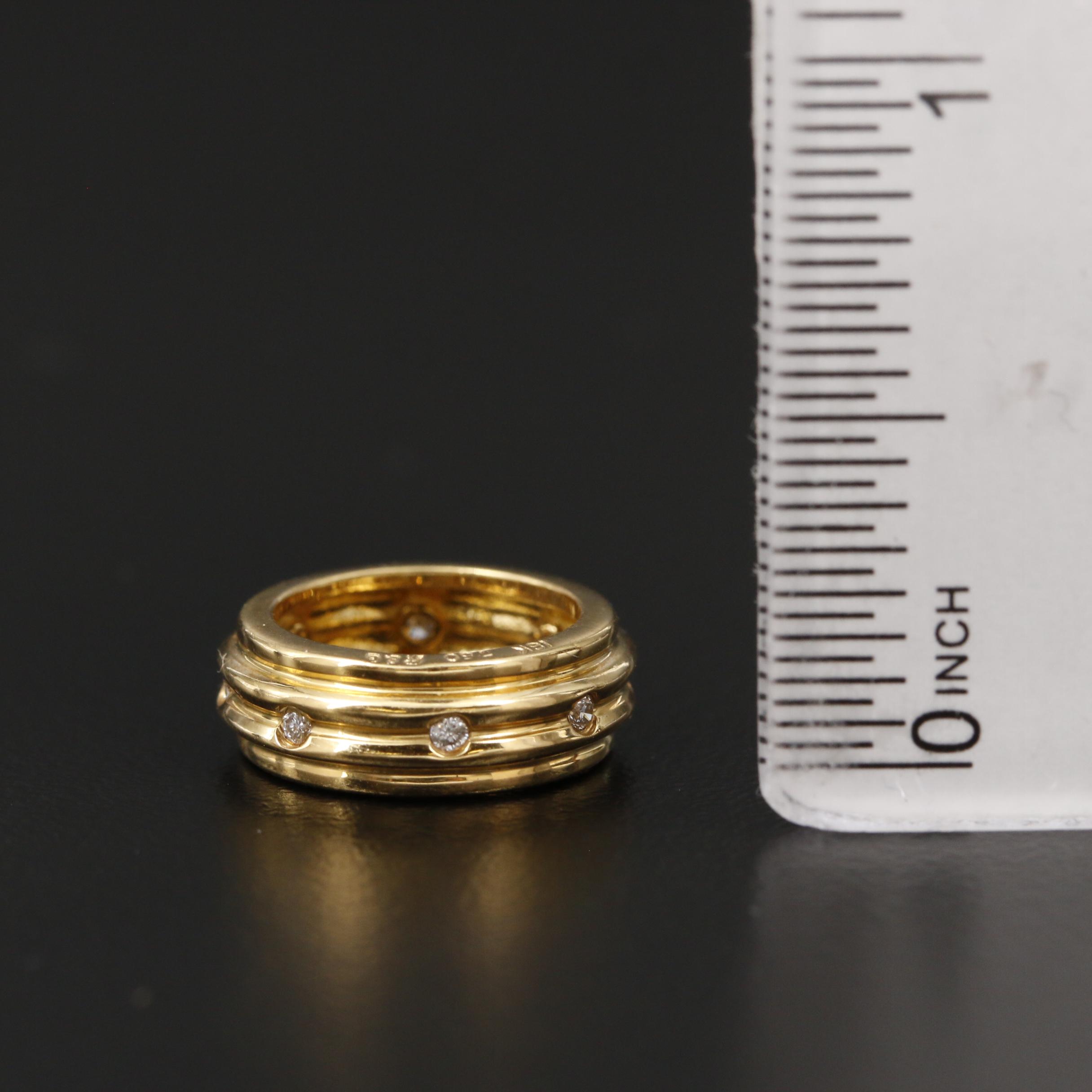 18K Yellow Gold Diamond Slide Pendant