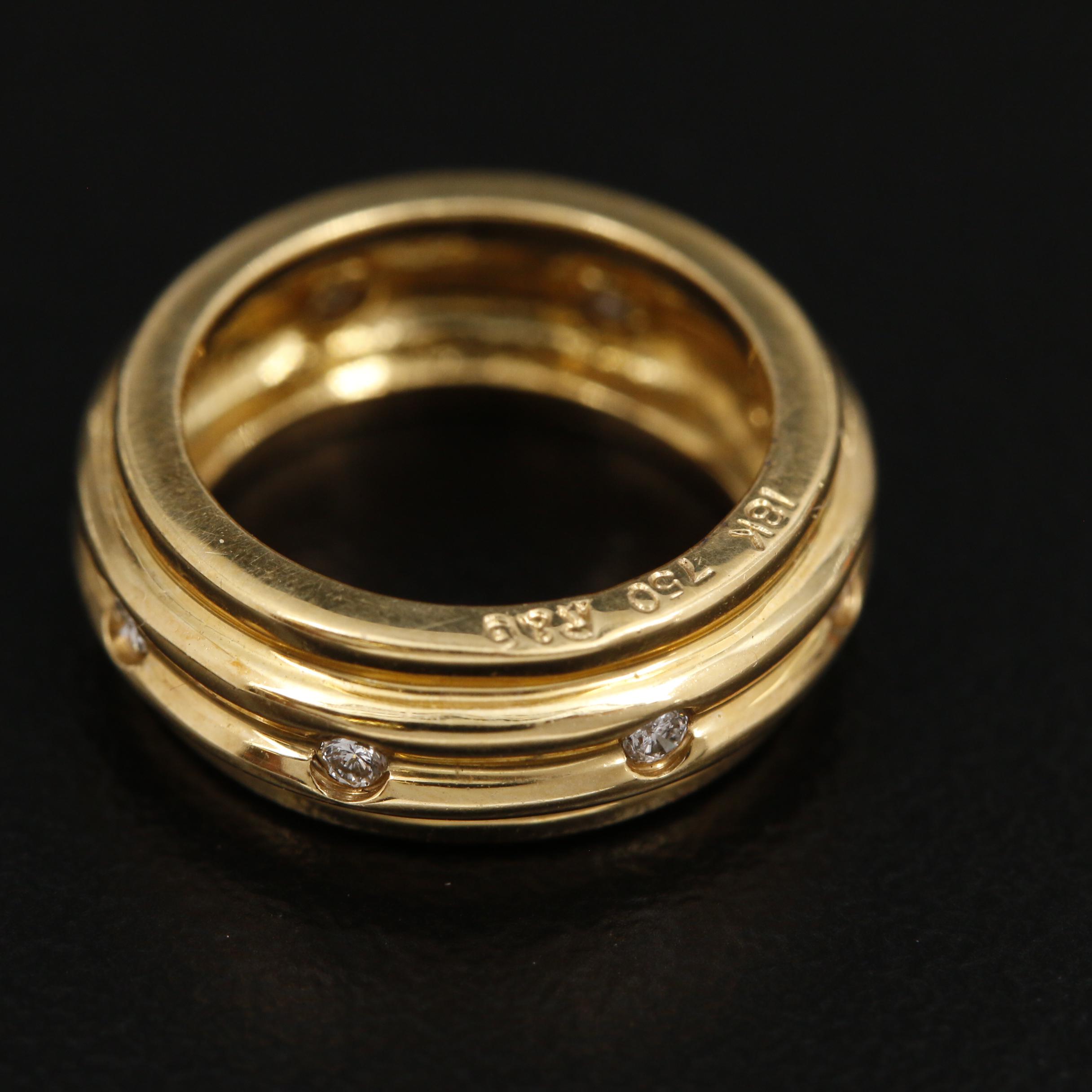 18K Yellow Gold Diamond Slide Pendant