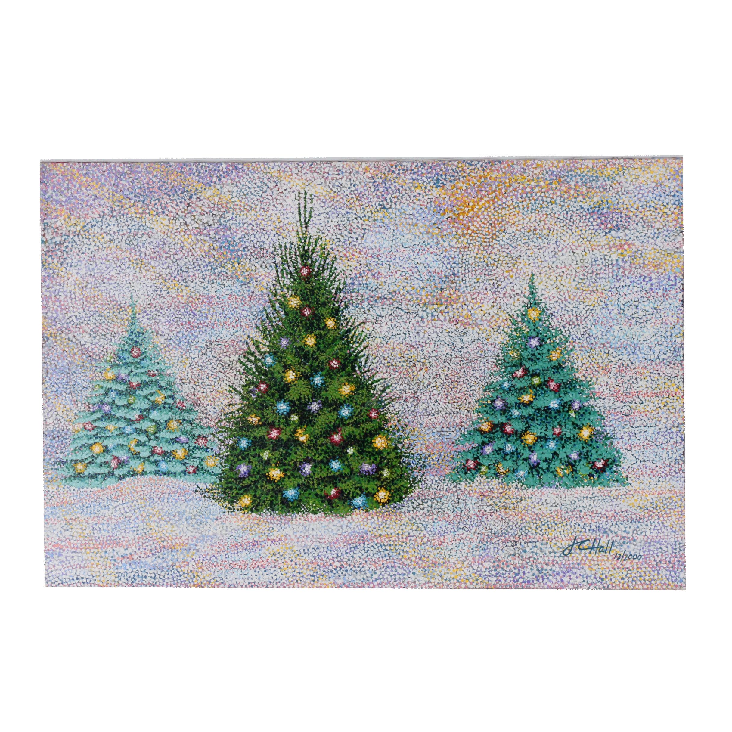 J.C. Hall Holiday Acrylic Painting "New Landscape"