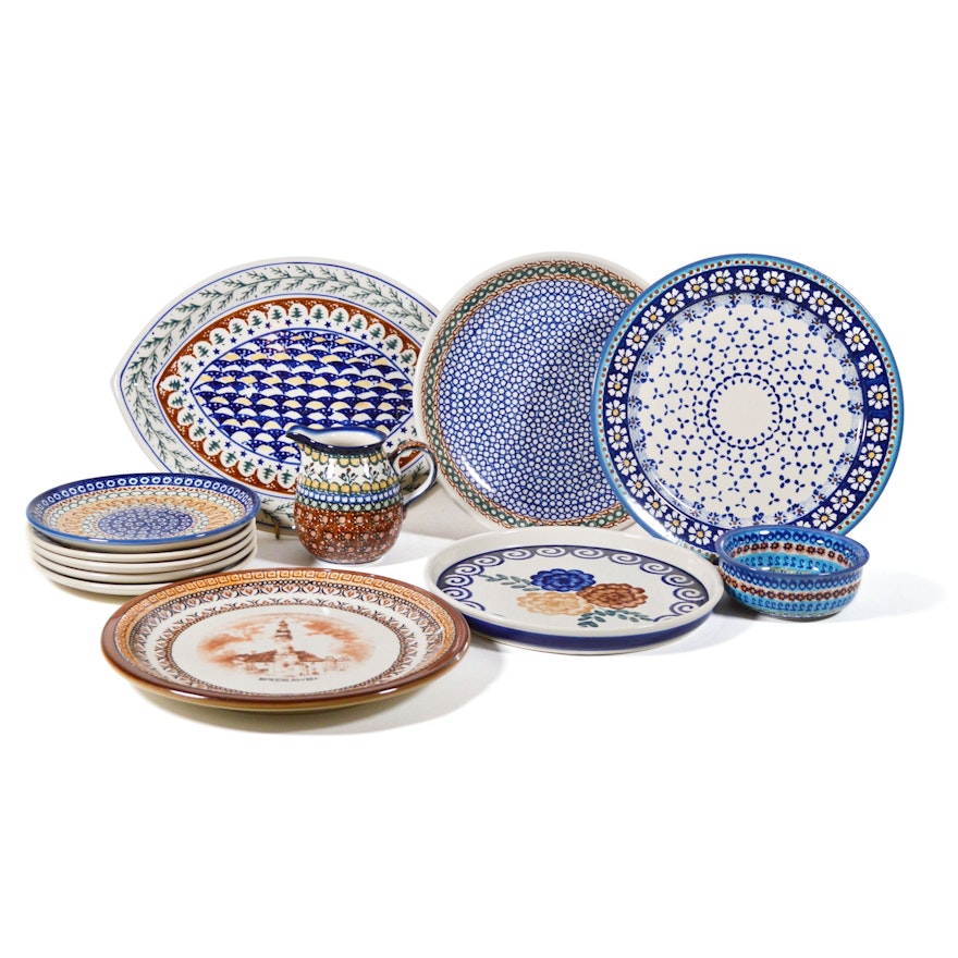 Boleslawiec Polish Pottery Plates and Other Serveware