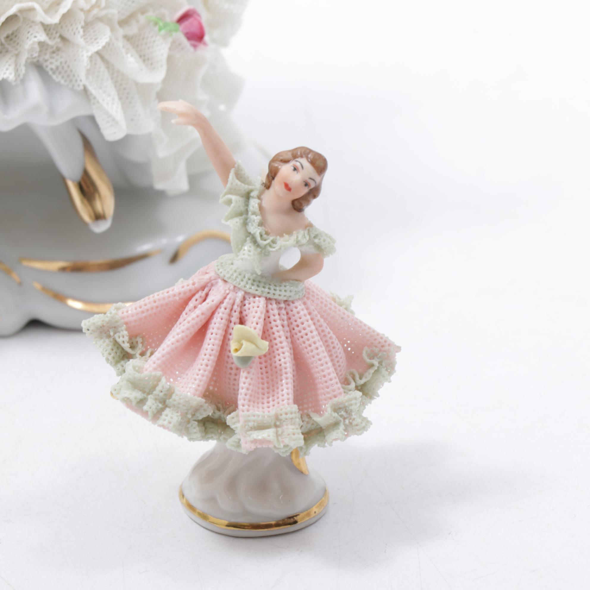 Dresden Lace Porcelain Figurines