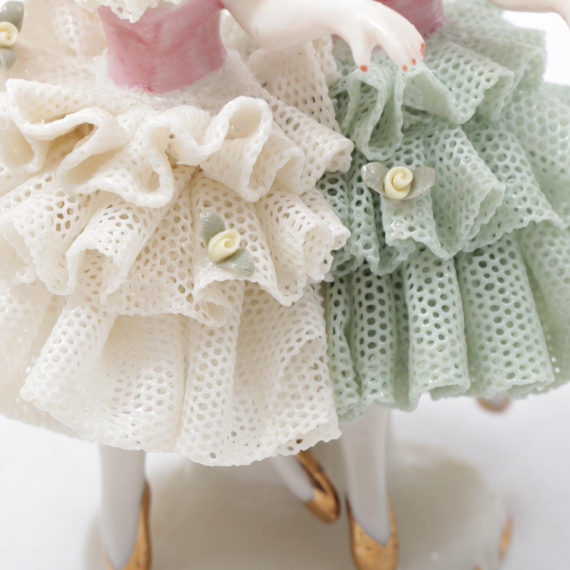 Dresden Lace Porcelain Figurines