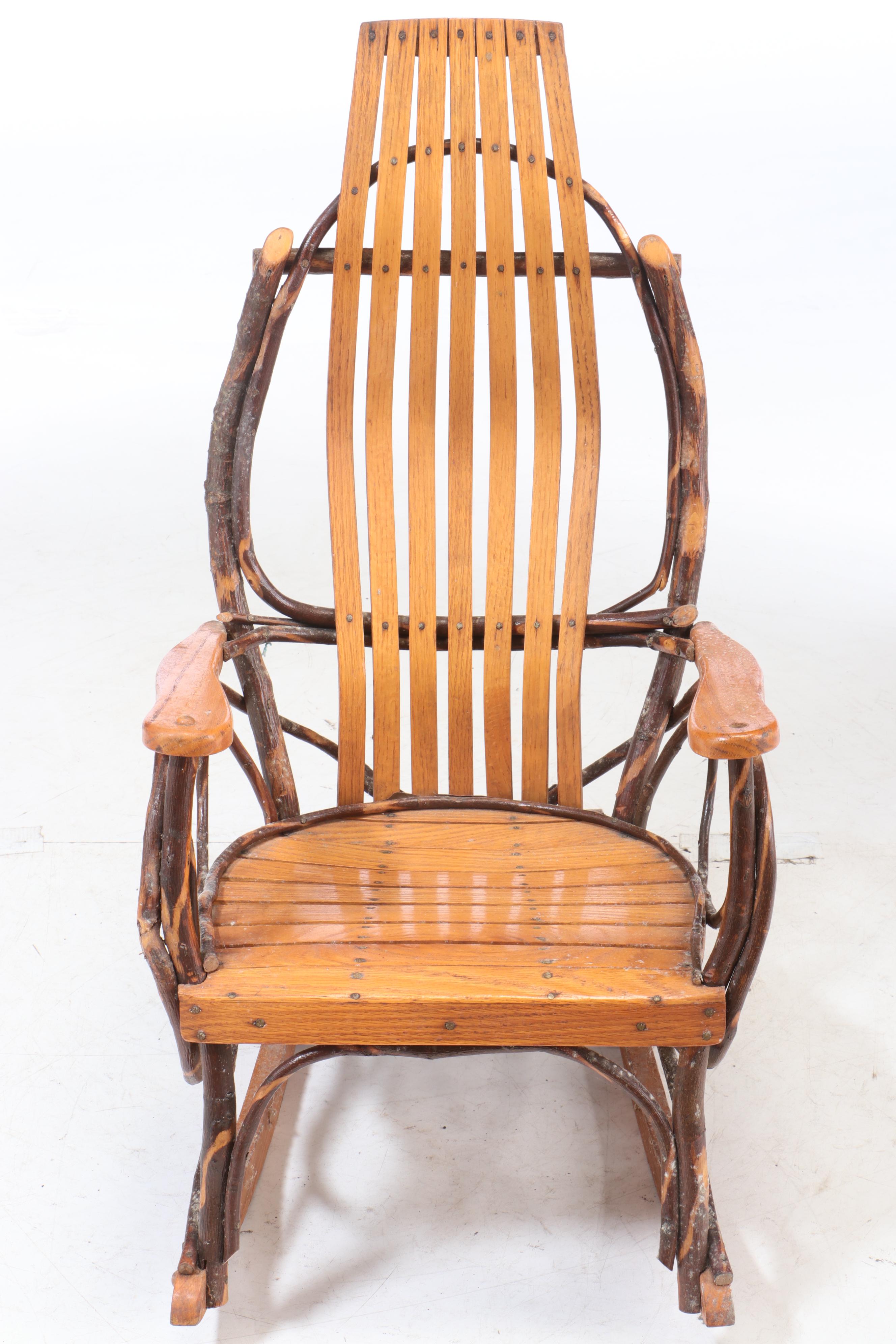 Amish Walnut Table and Ash and Willow Child's Rocking Chair