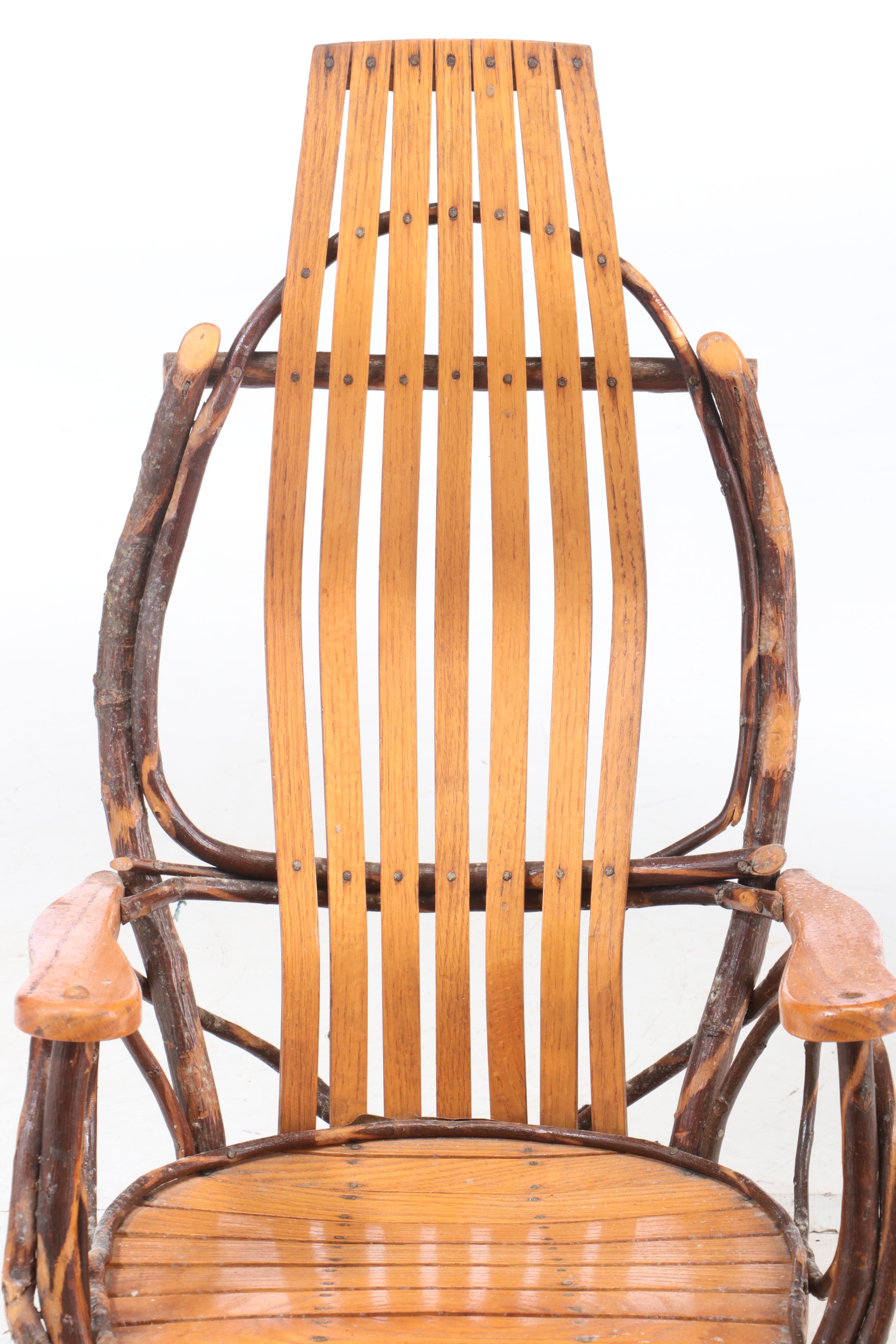 Amish Walnut Table and Ash and Willow Child's Rocking Chair