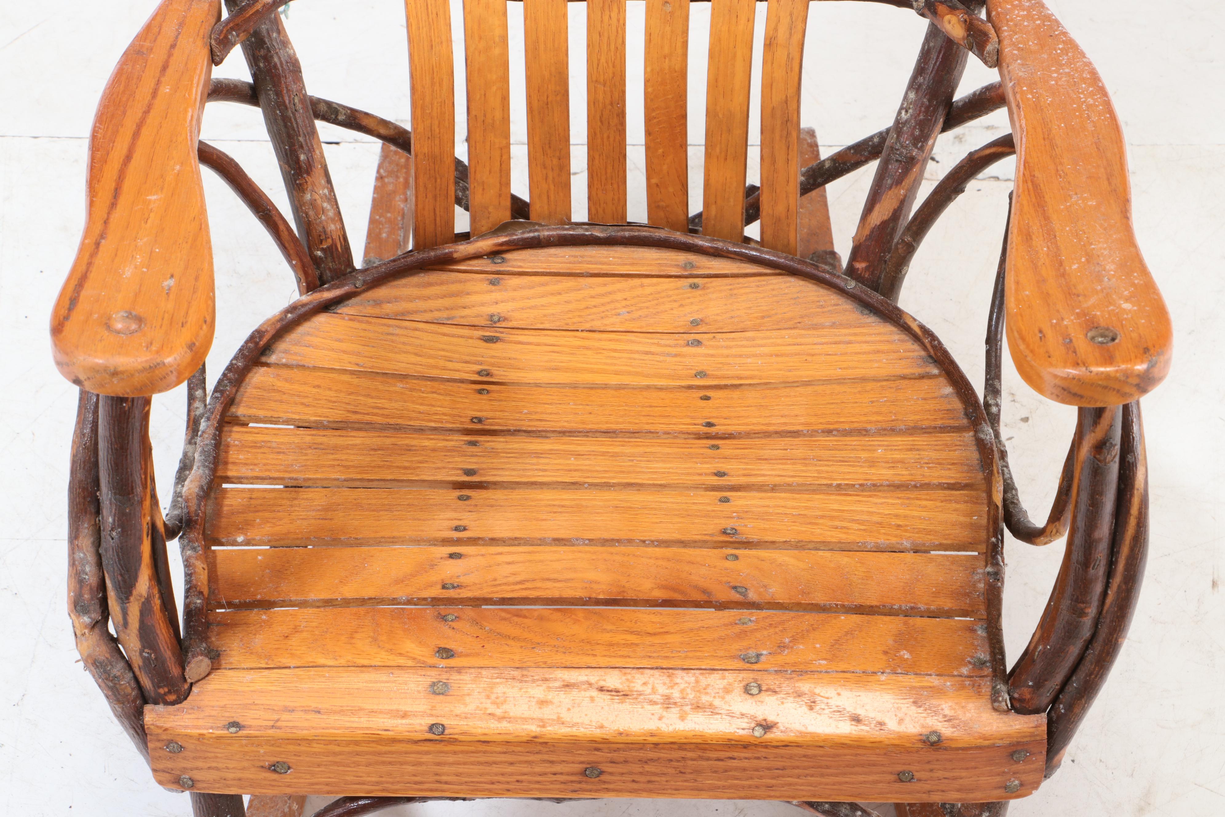 Amish Walnut Table and Ash and Willow Child's Rocking Chair