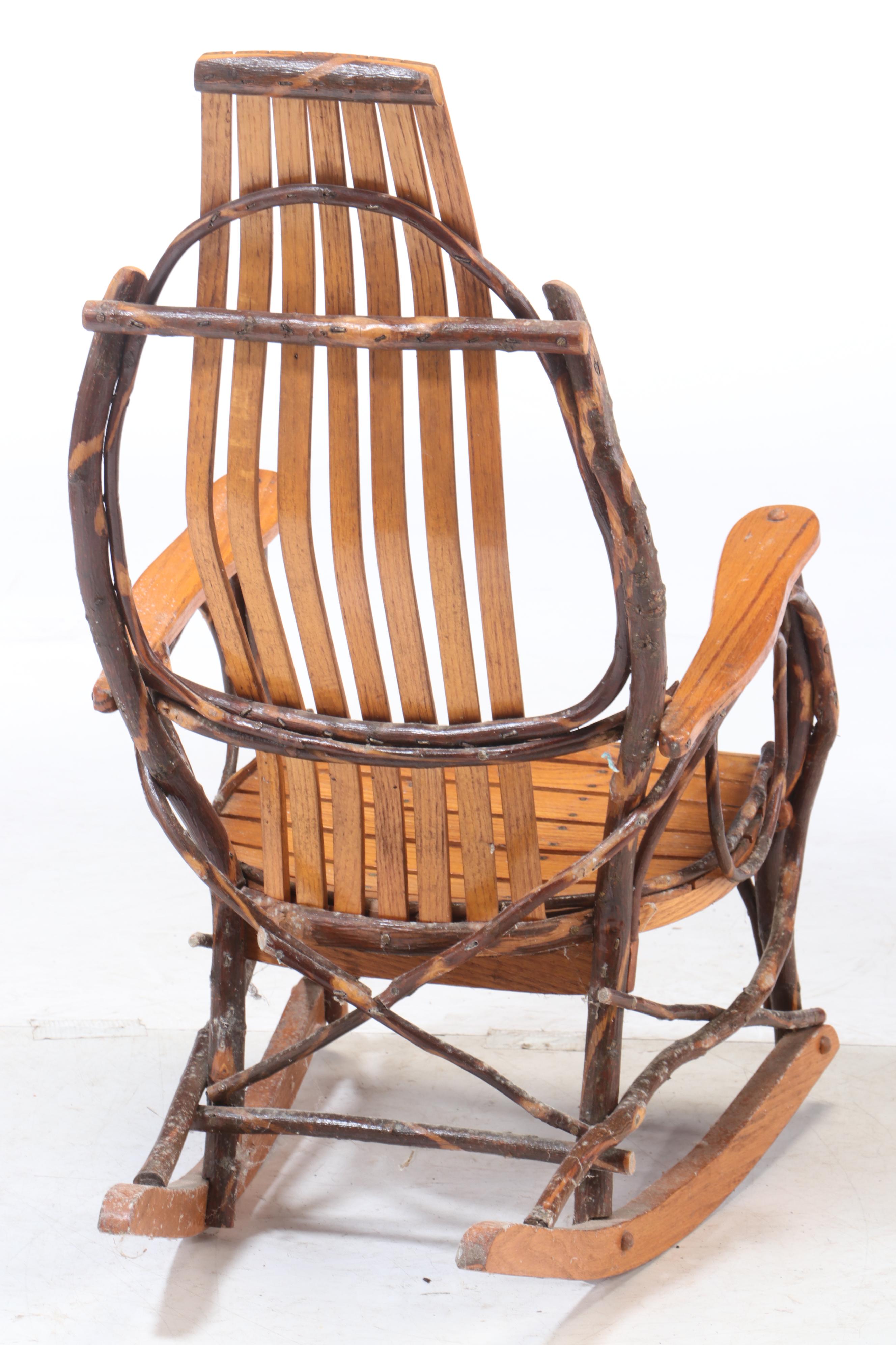 Amish Walnut Table and Ash and Willow Child's Rocking Chair