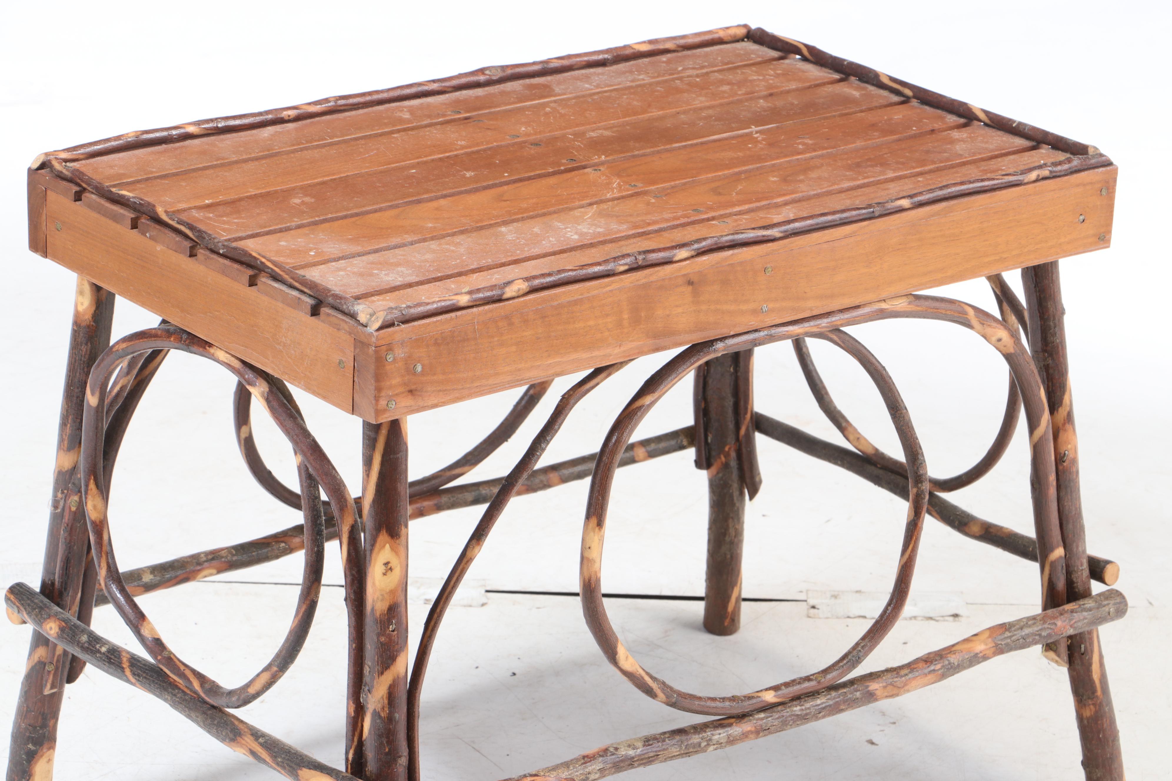 Amish Walnut Table and Ash and Willow Child's Rocking Chair