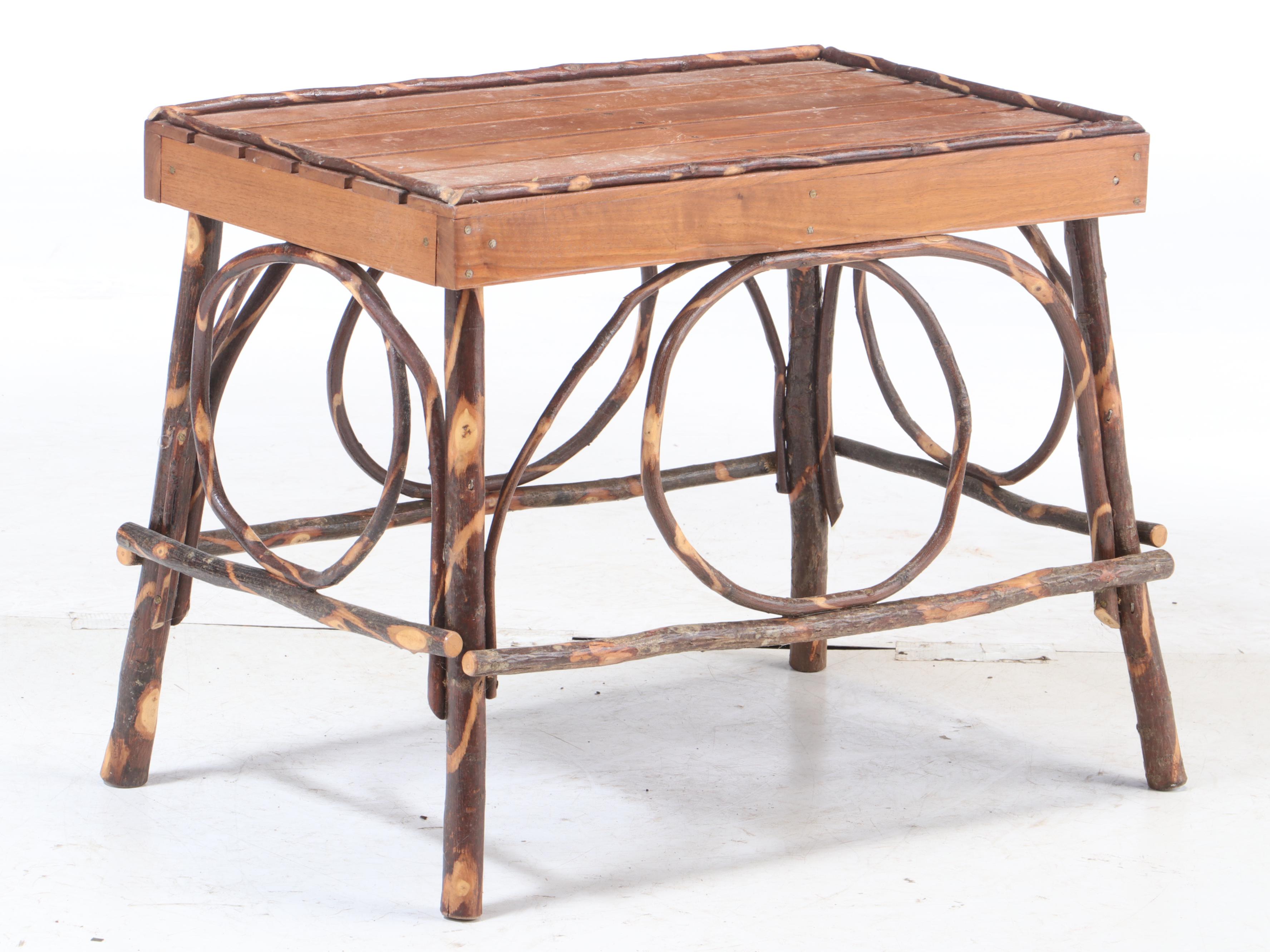 Amish Walnut Table and Ash and Willow Child's Rocking Chair