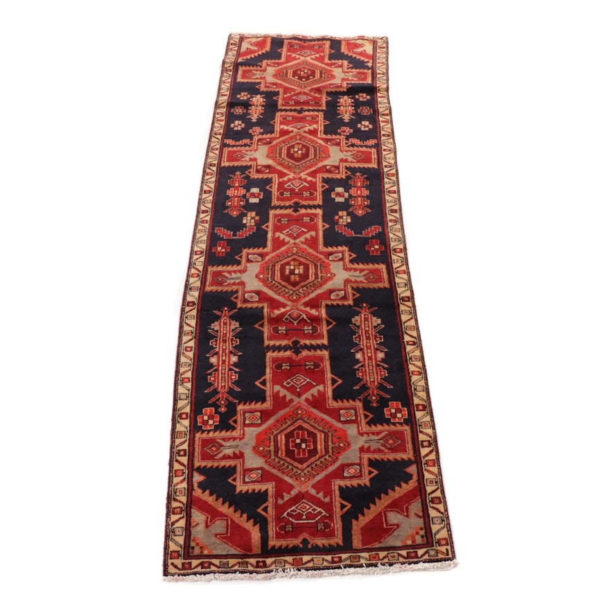 2'11 x 9'8 Hand-Knotted Northwest Persian Carpet Runner, 1970s