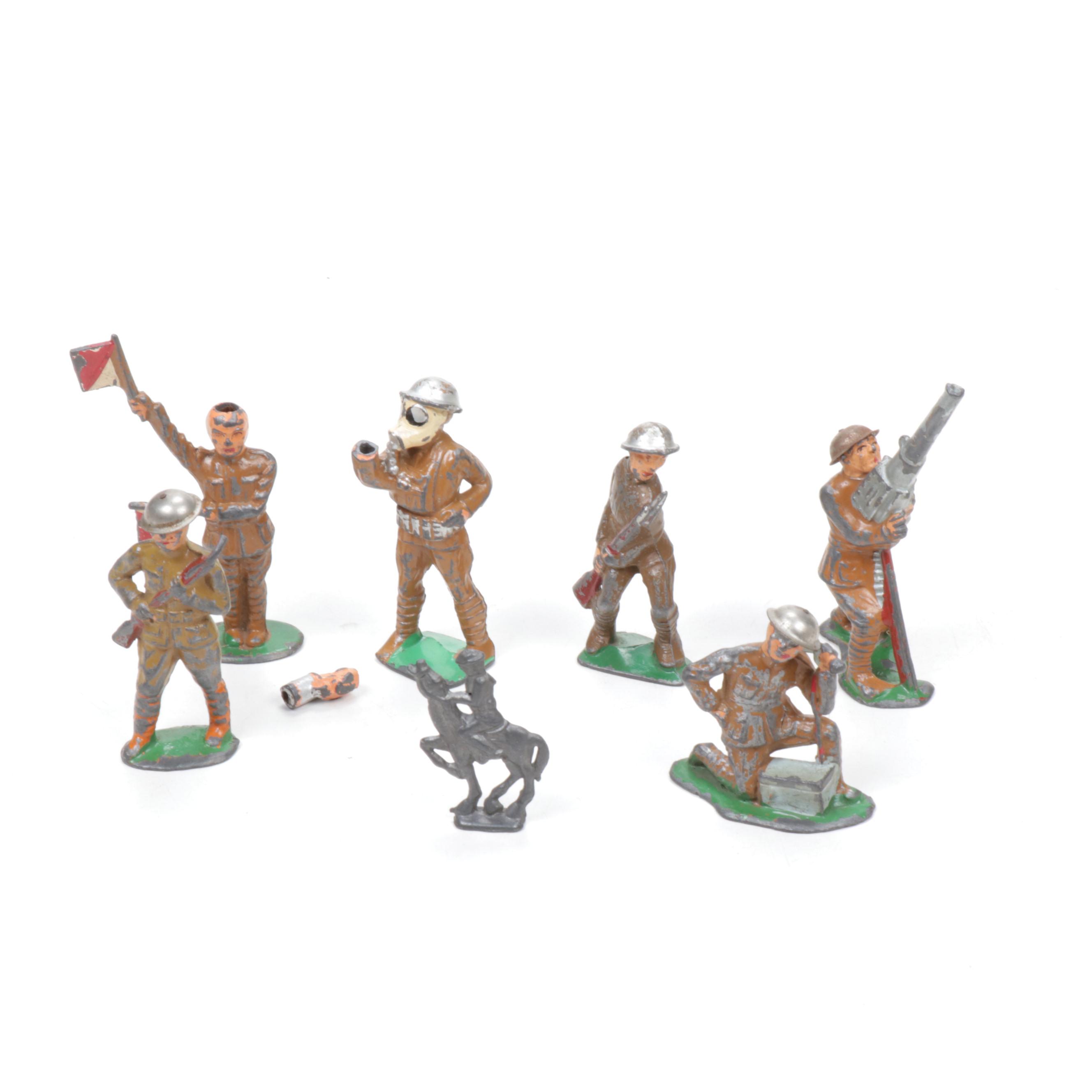 Lead-Cast Toy Soldiers, Early to Mid 20th Century