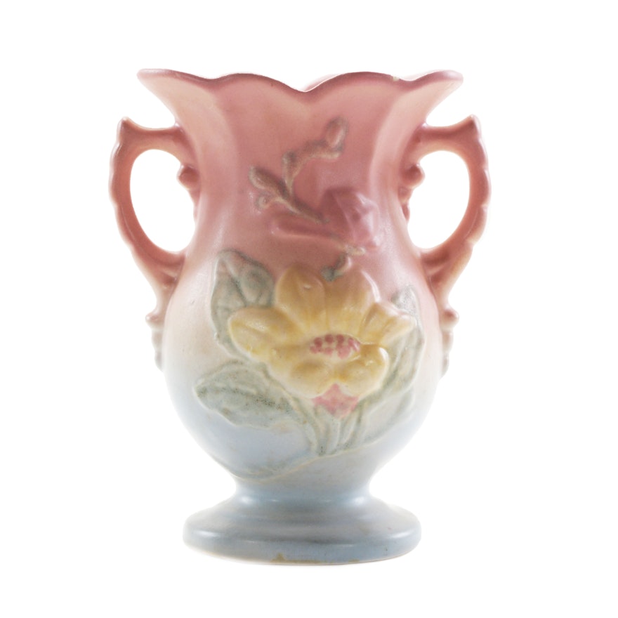 Hull Art Pottery "Magnolia" Two-Handled Vase, 1940s