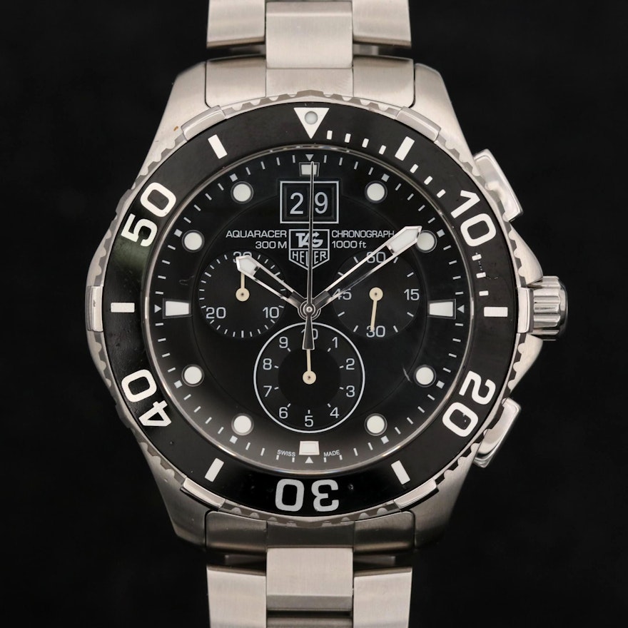 TAG Heuer Aquaracer Grande Date Chonograph Wristwatch