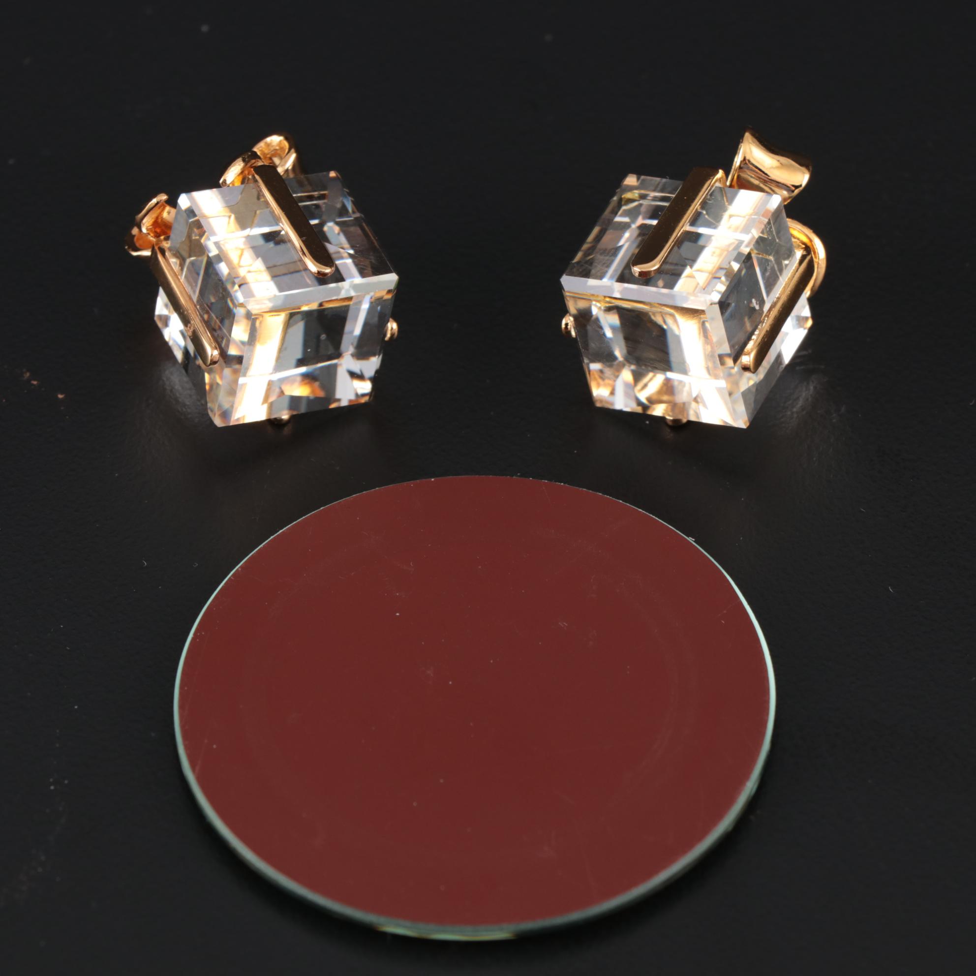 Swarovski Gift Boxes, Pitcher, Coffee Mill, and Perfume Bottle Crystal Figurines