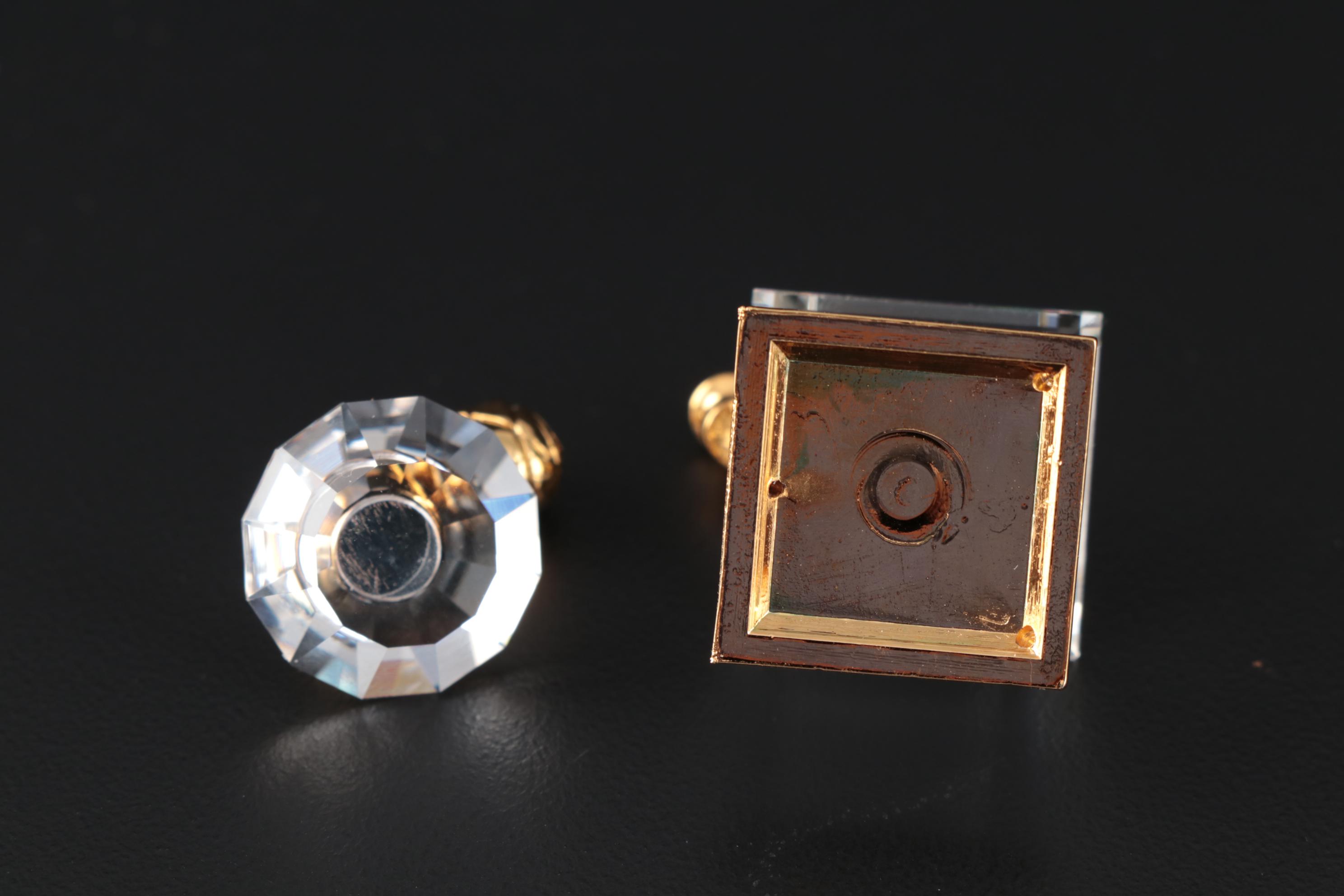 Swarovski Gift Boxes, Pitcher, Coffee Mill, and Perfume Bottle Crystal Figurines