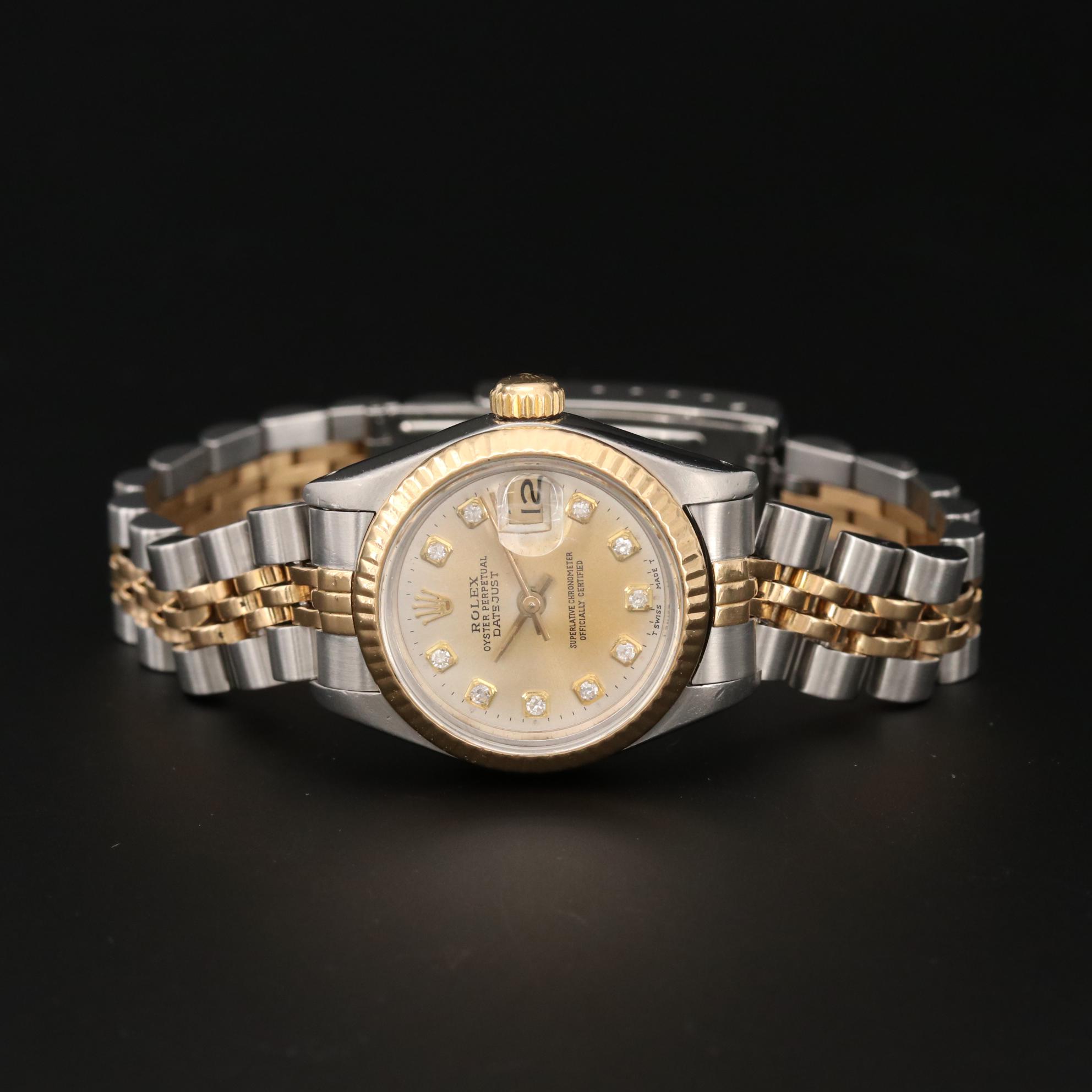 1988 Rolex 18K Gold and Stainless Steel Datejust Diamond Automatic Watch