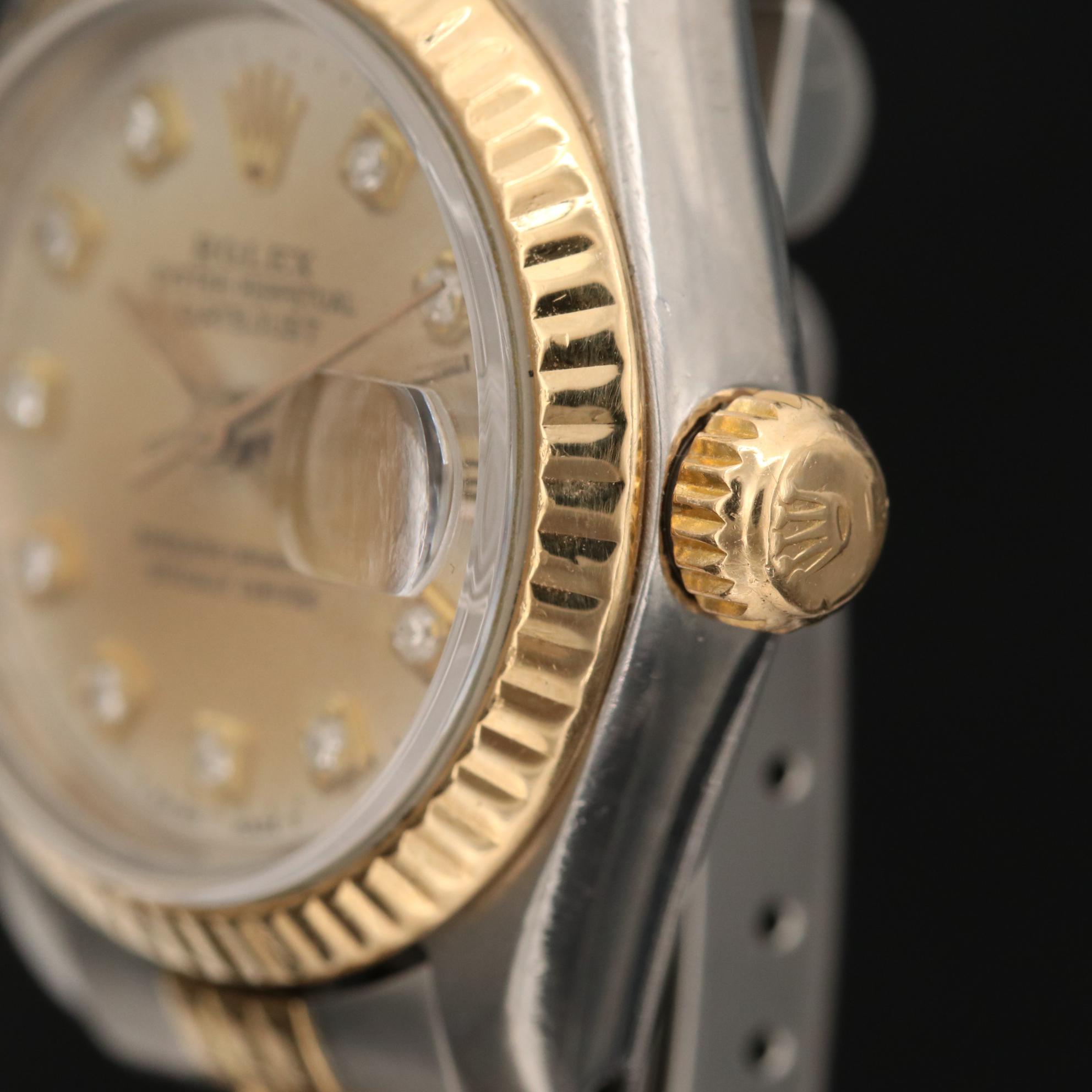 1988 Rolex 18K Gold and Stainless Steel Datejust Diamond Automatic Watch