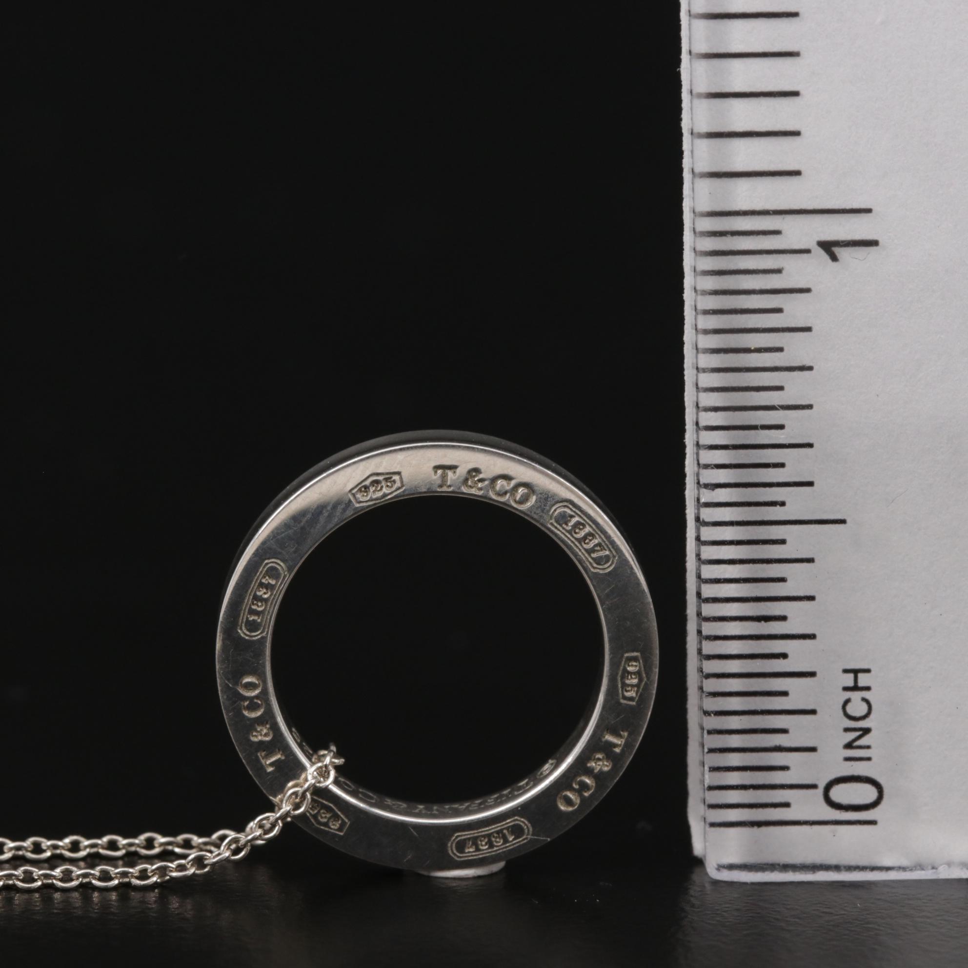 Tiffany & Co. "1837" Sterling Silver Circle Pendant Necklace