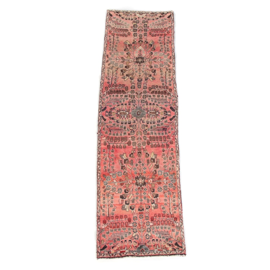 2'8 x 9'7 Hasnd-Knotted Persian Lilihan Wool Carpet Runner