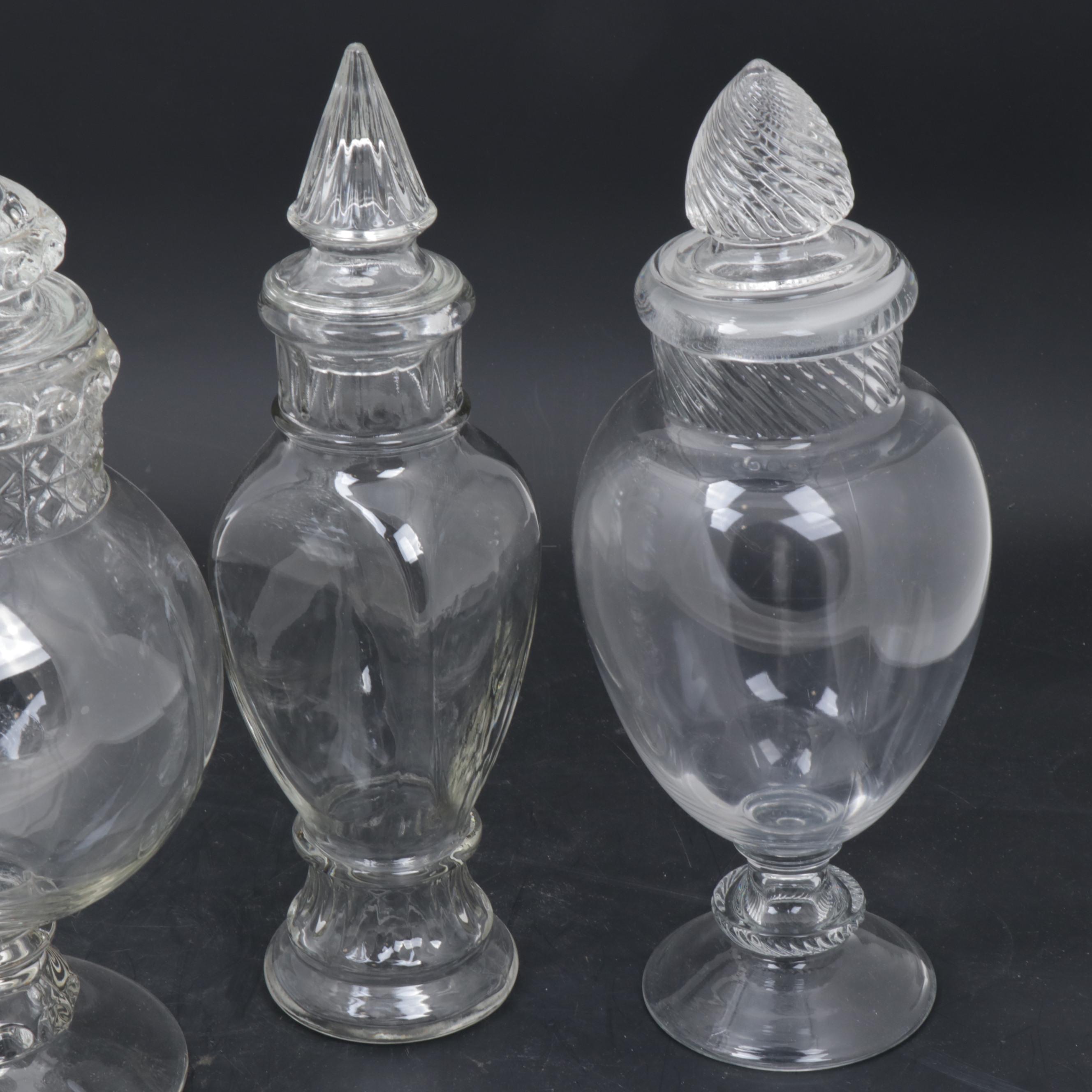 Glass Apothecary Display Jars, Early 20th Century
