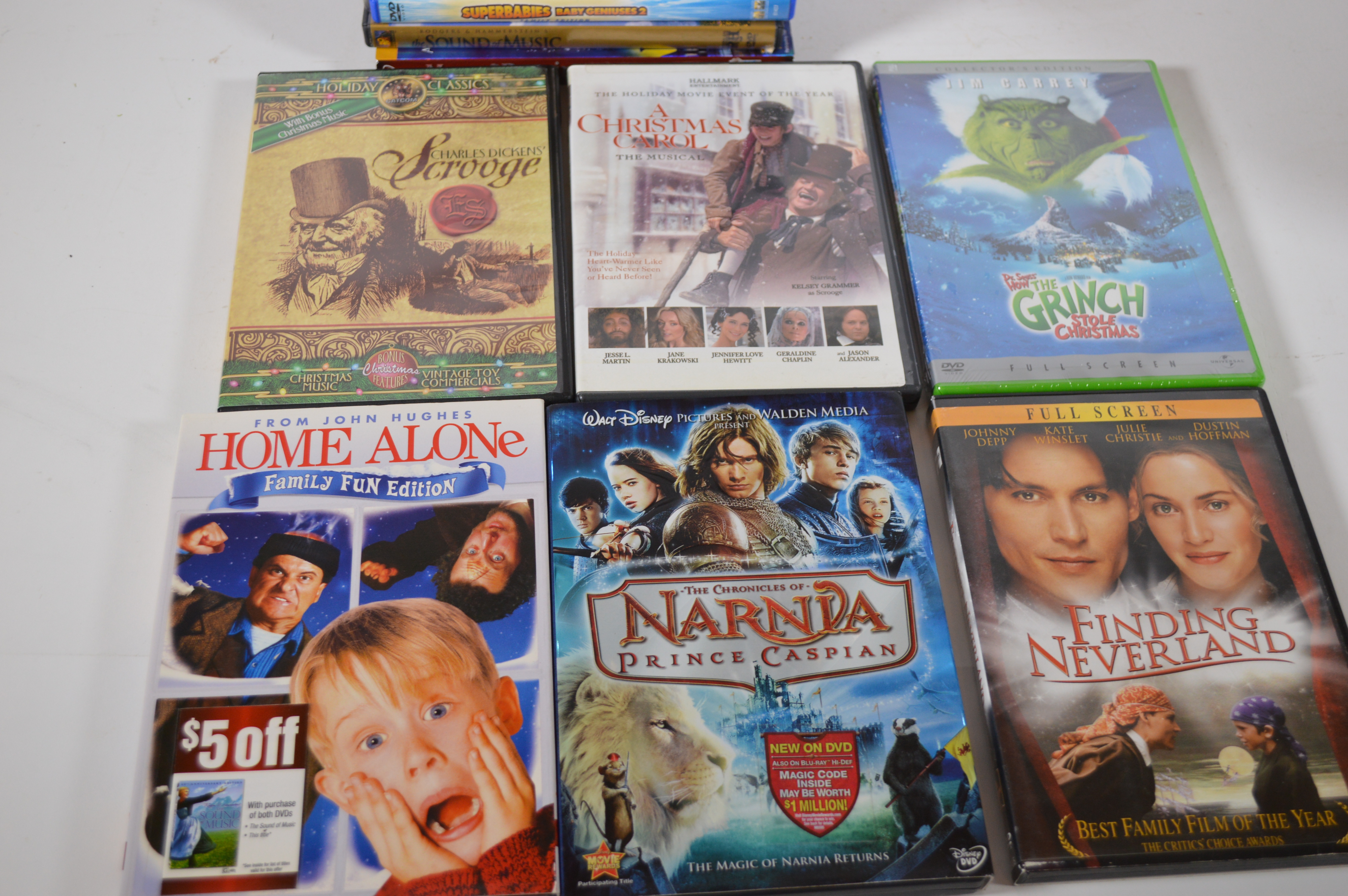 Family, Disney and Christmas DVD Collection Including "The Grinch"