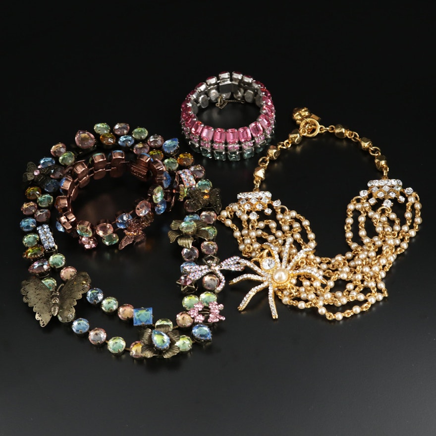 Multi-Colored Rhinestone Jewelry Assortment Featuring Rodrigo Otazu