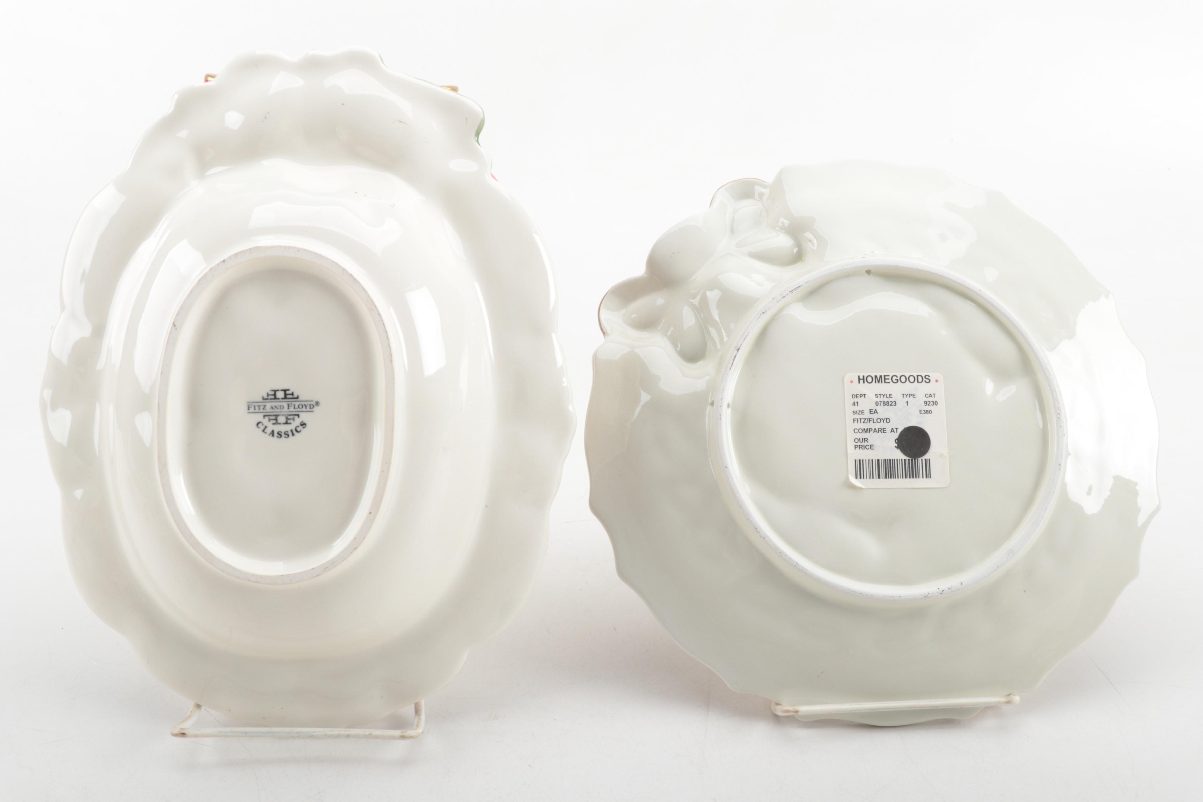 Fitz & Floyd Christmas-Themed Dinnerware Set, Mid to Late 20th Century