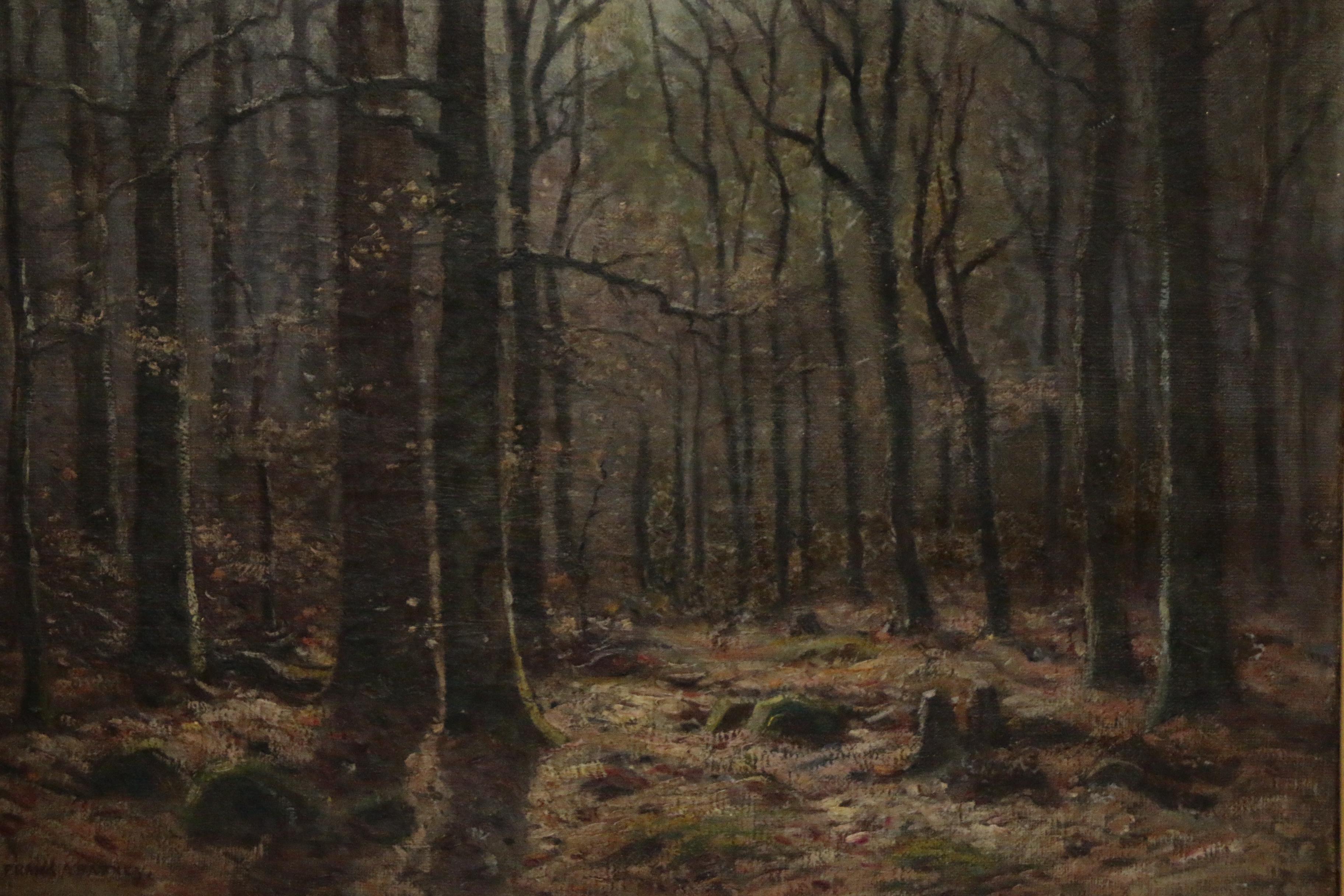 Frank A. Barney Oil Painting of Forest Landscape