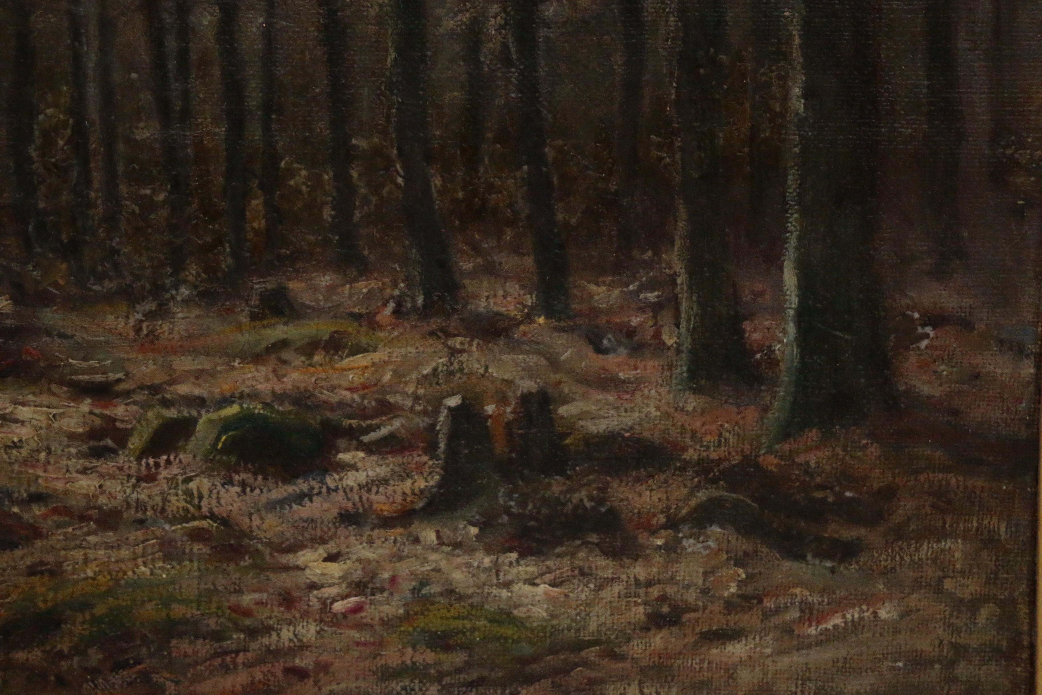 Frank A. Barney Oil Painting of Forest Landscape