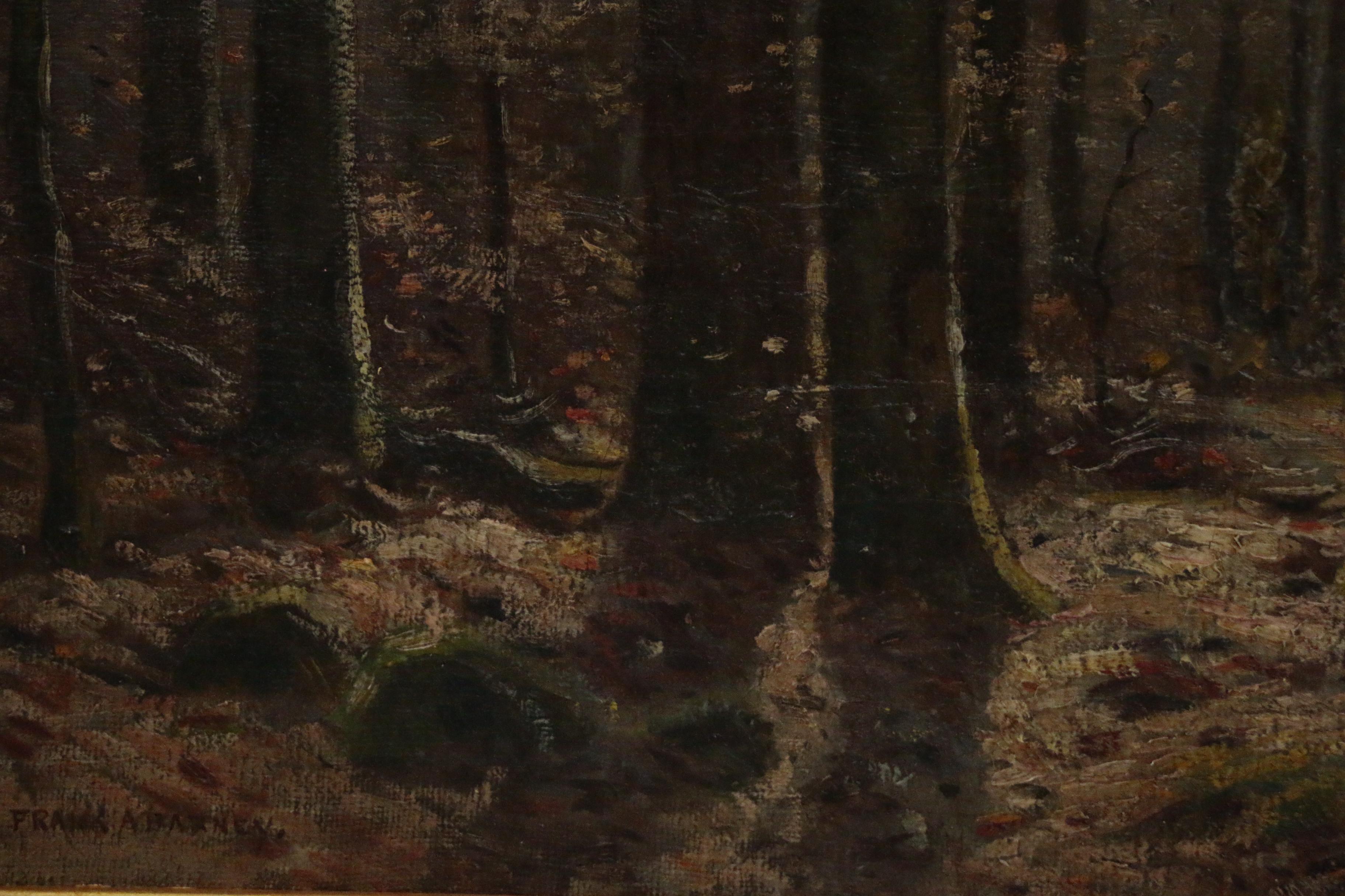Frank A. Barney Oil Painting of Forest Landscape
