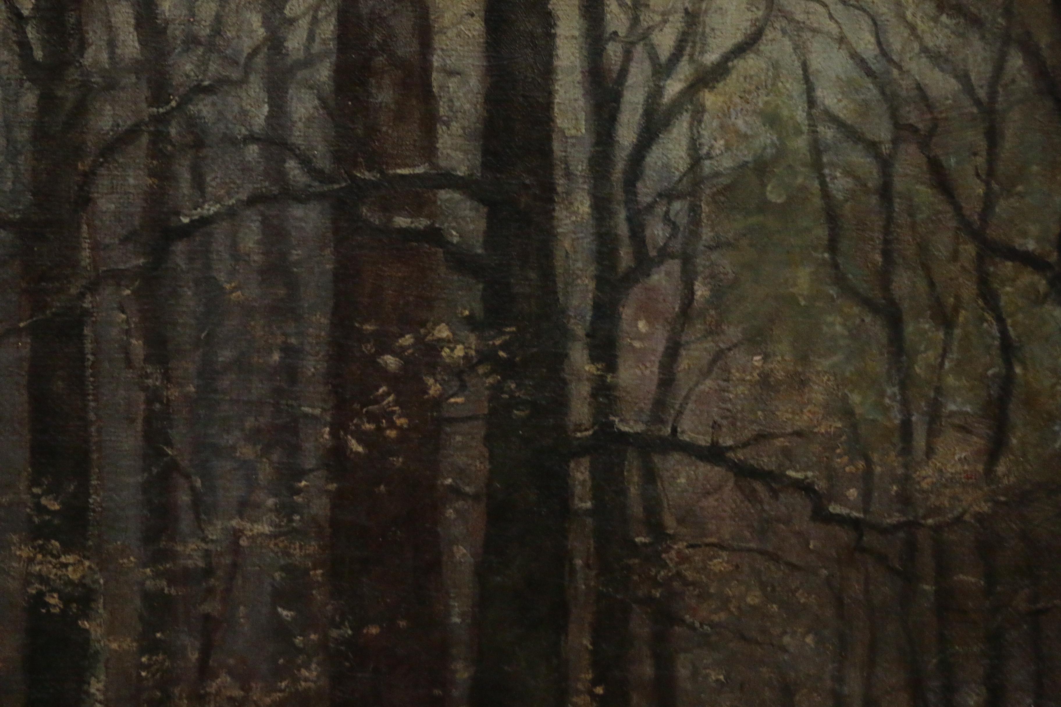 Frank A. Barney Oil Painting of Forest Landscape