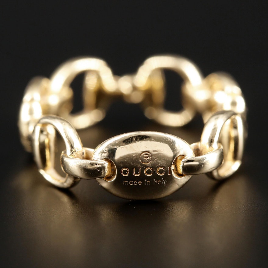 Gucci 18K Yellow Gold Horsebit Ring