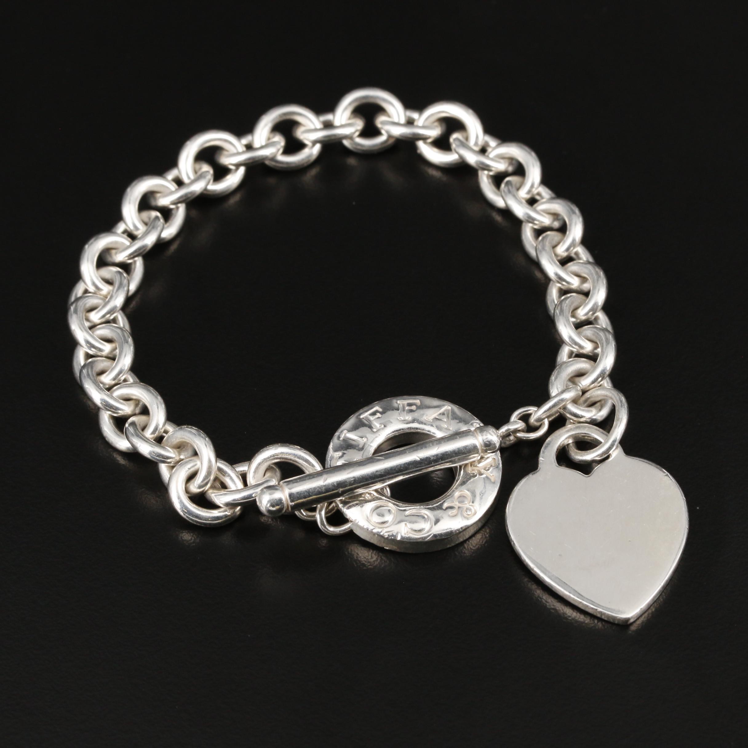Tiffany & Co. Sterling Silver Heart Tag Bracelet