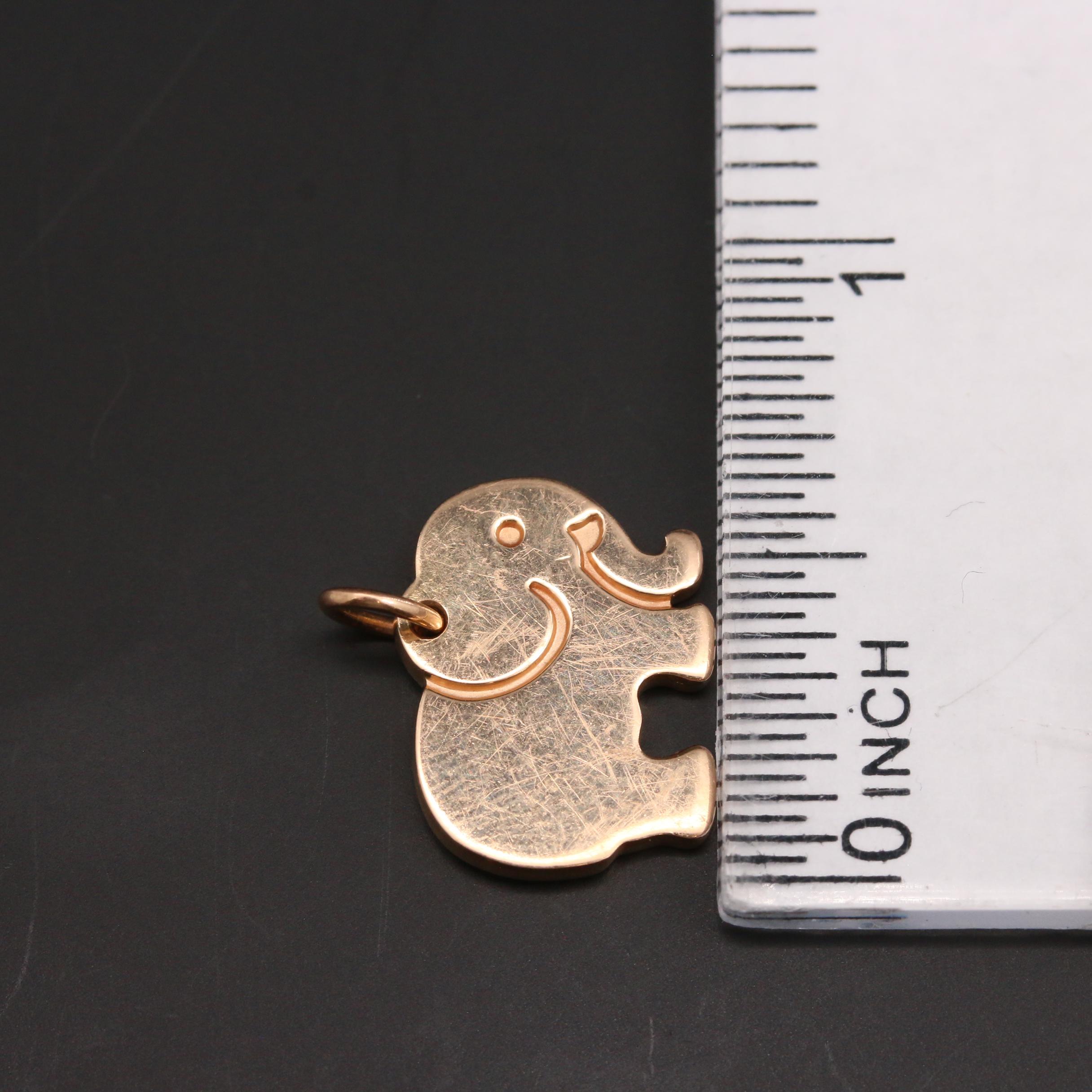 Tiffany & Co. "Elephant Never Forgets" 18K Yellow Gold Charm