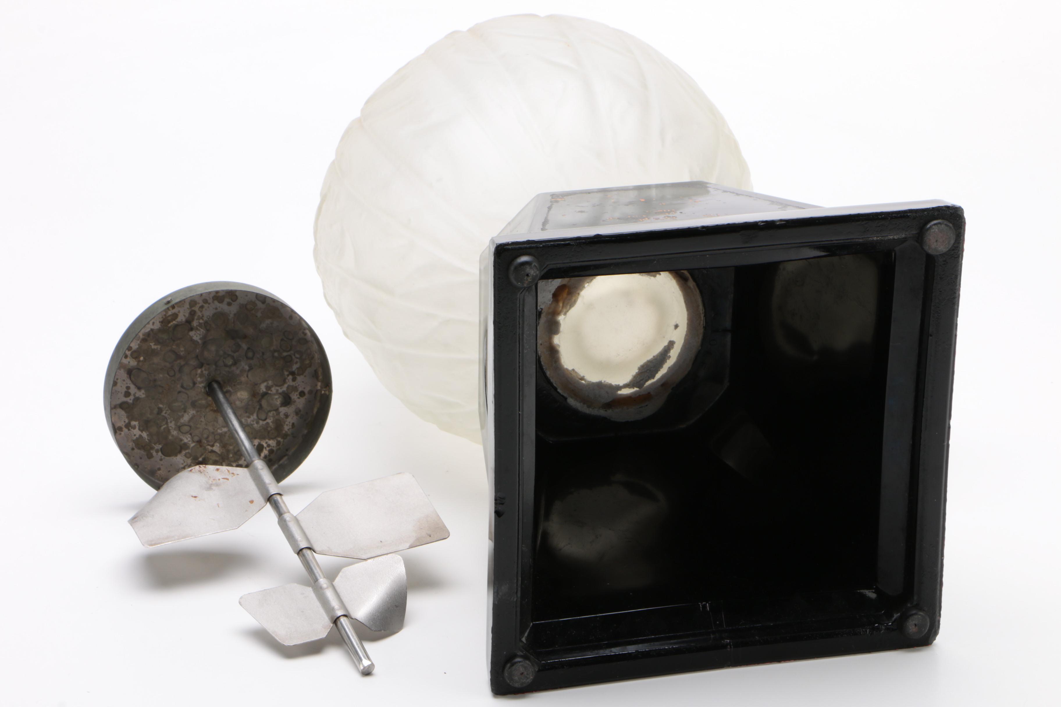 Orange Crush Beverage Dispenser with Frosted Glass Globe, 1930s