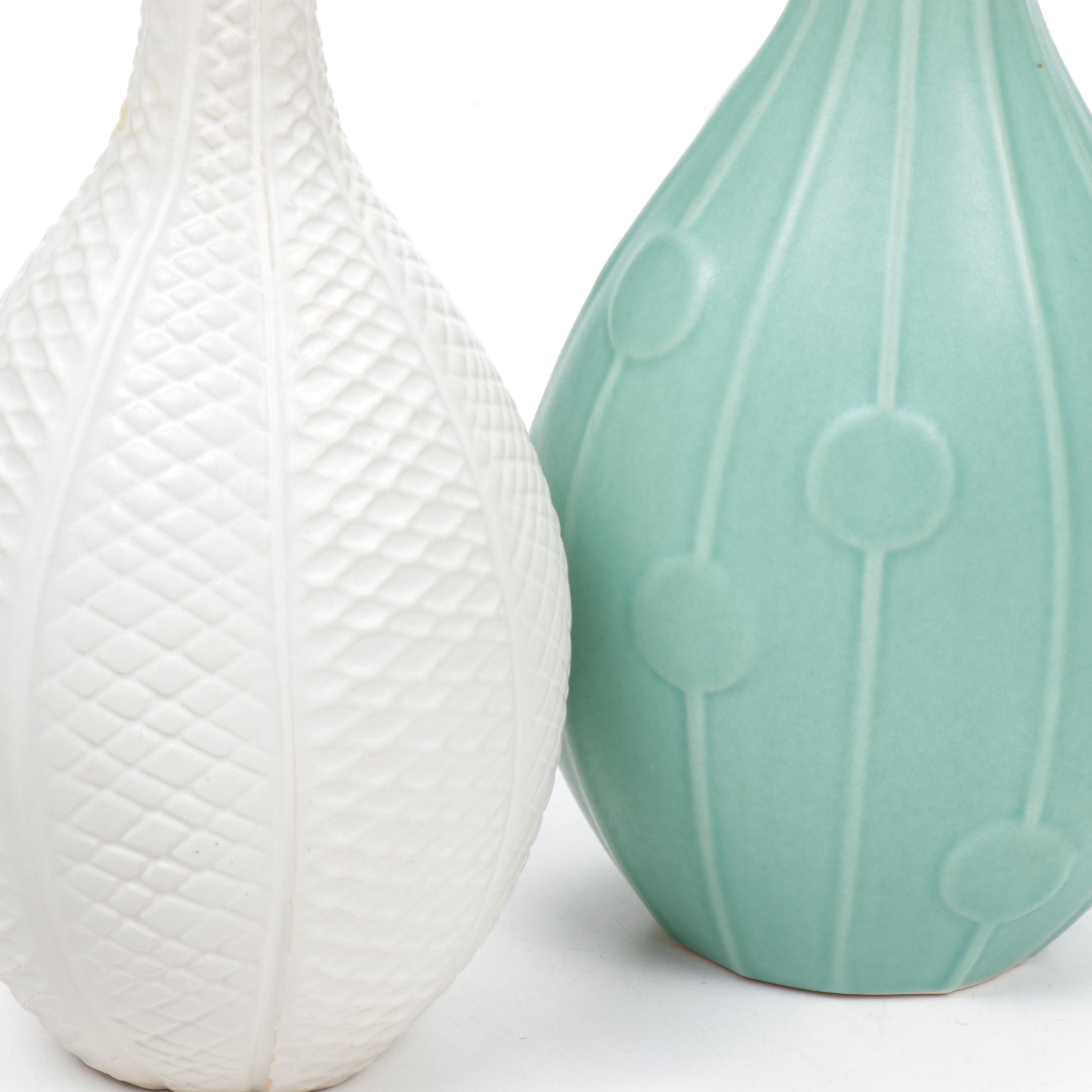 Jonathan Adler Ceramic Vases with Salt and Pepper Shakers, Contemporary