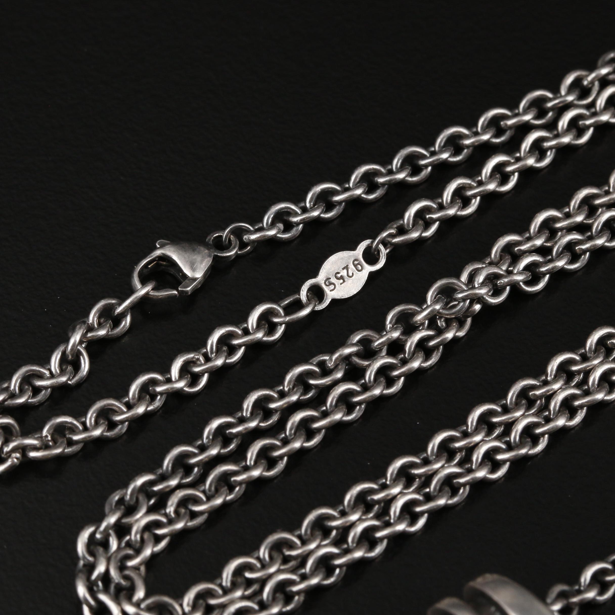 Anette Kraen for Georg Jensen "Strata" Sterling Silver Pendant Necklace