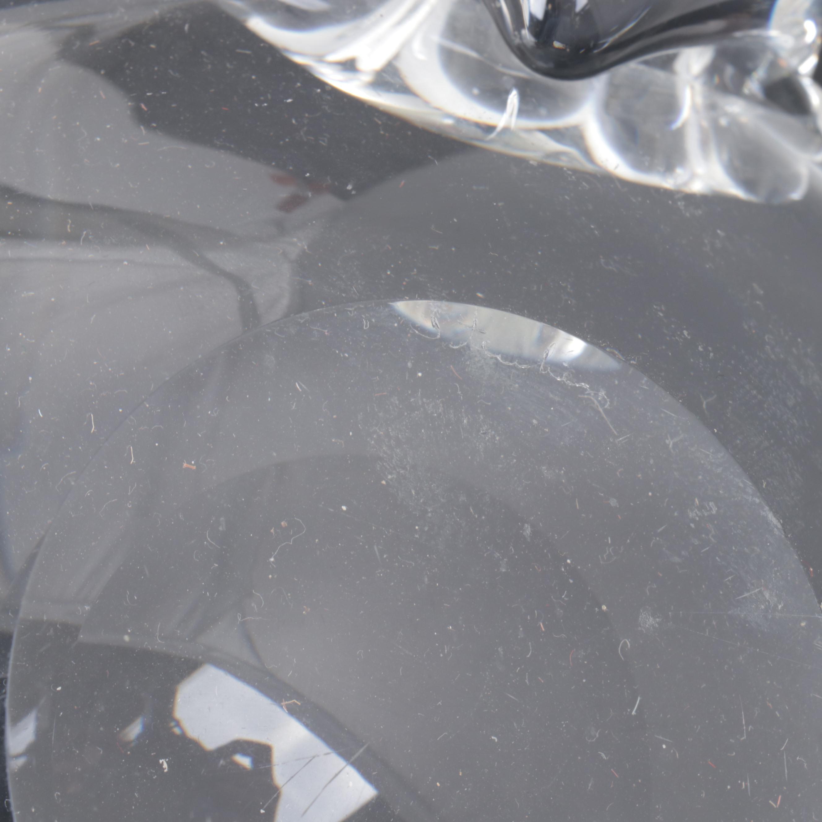 Steuben Art Glass Ashtray with Sloping Bowl Designed by David Hills, Mid-Century