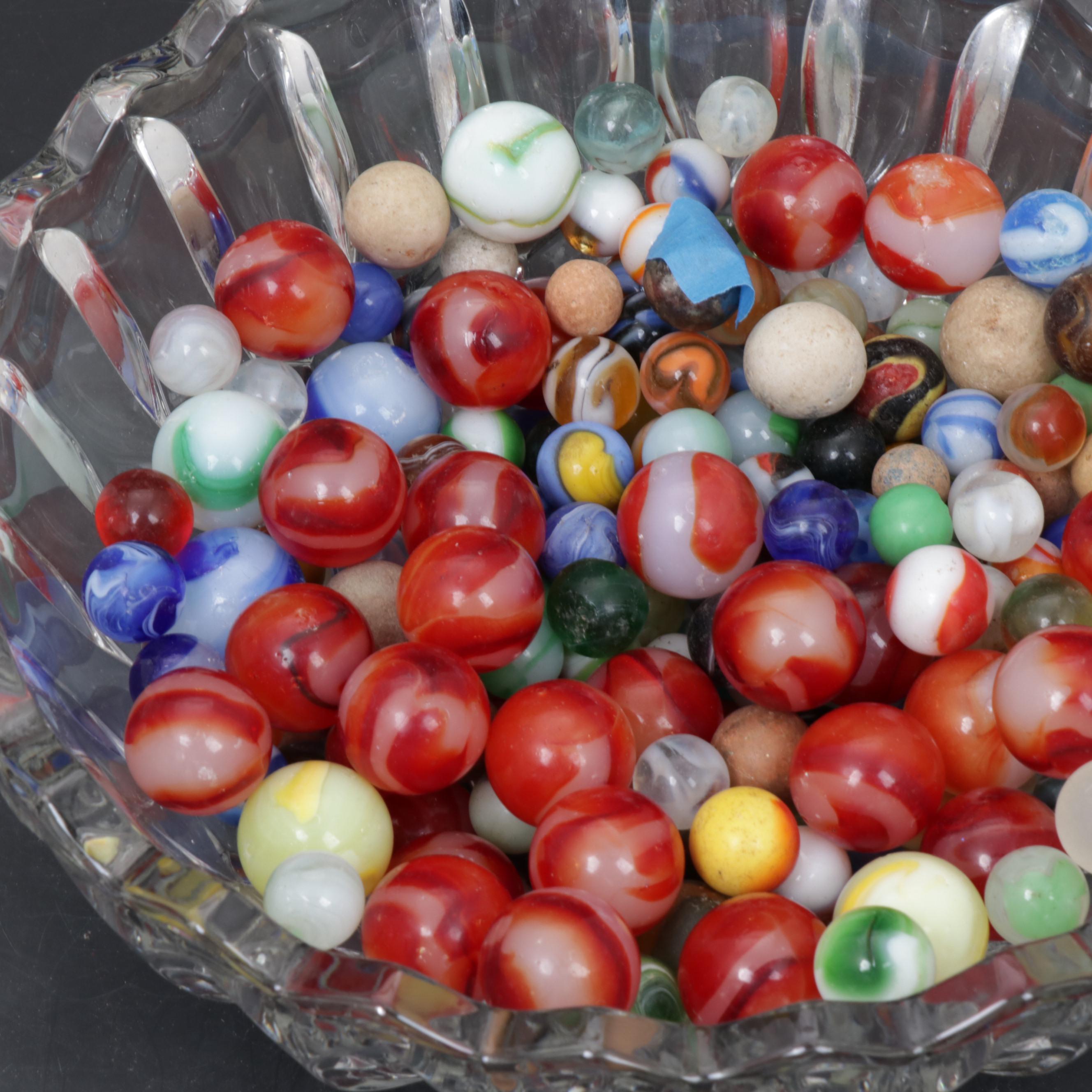 Blown Glass, Clay, and Metal Marbles, Late 19th Century to Mid 20th Century