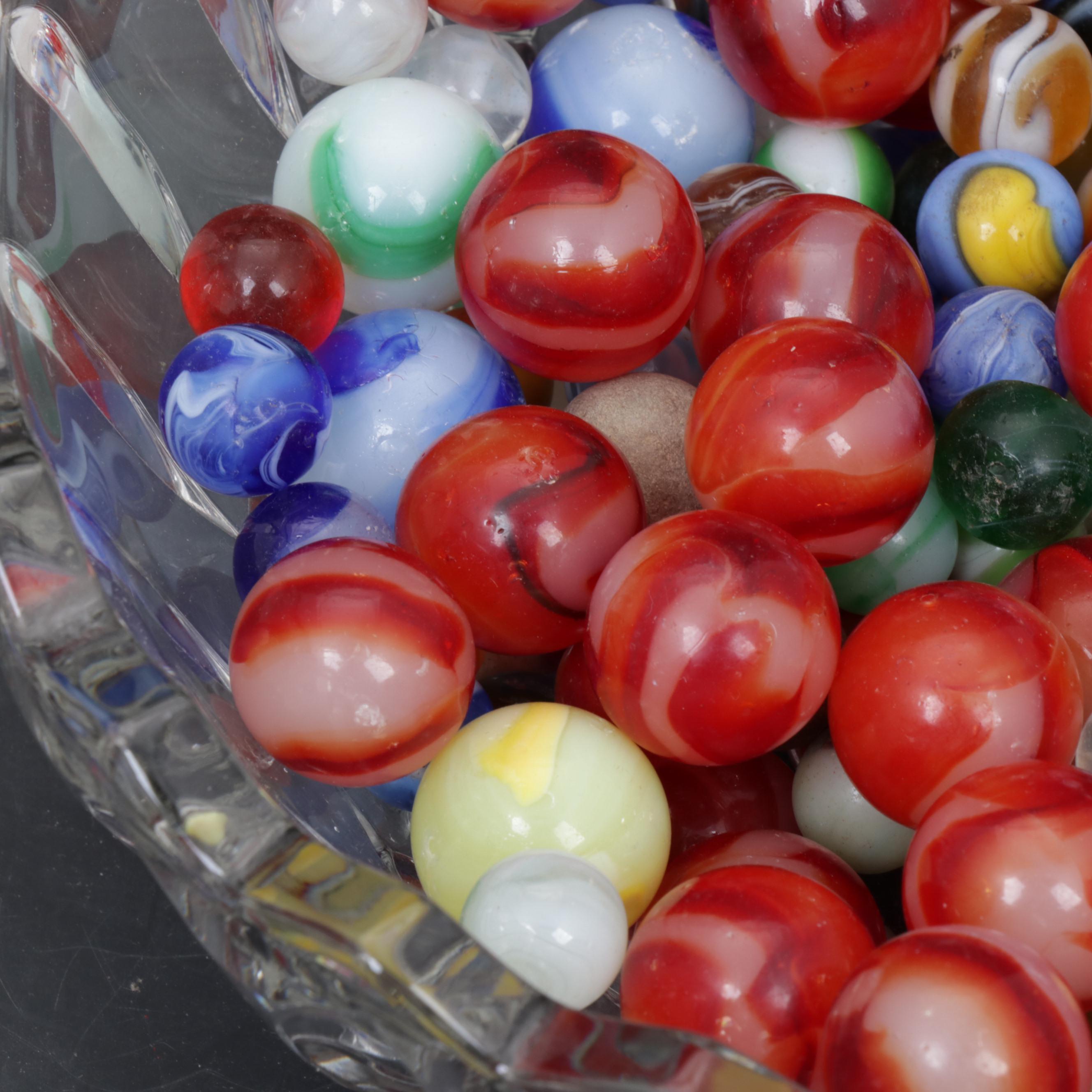 Blown Glass, Clay, and Metal Marbles, Late 19th Century to Mid 20th Century