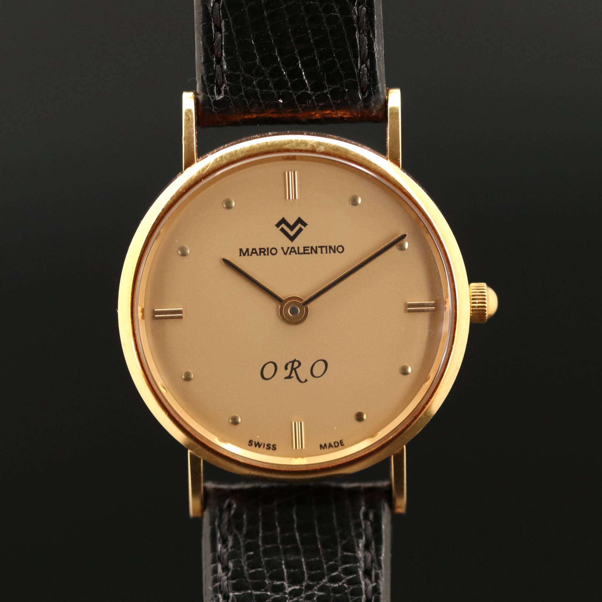 Mario Valentino ORO 18K Gold Quartz Watch