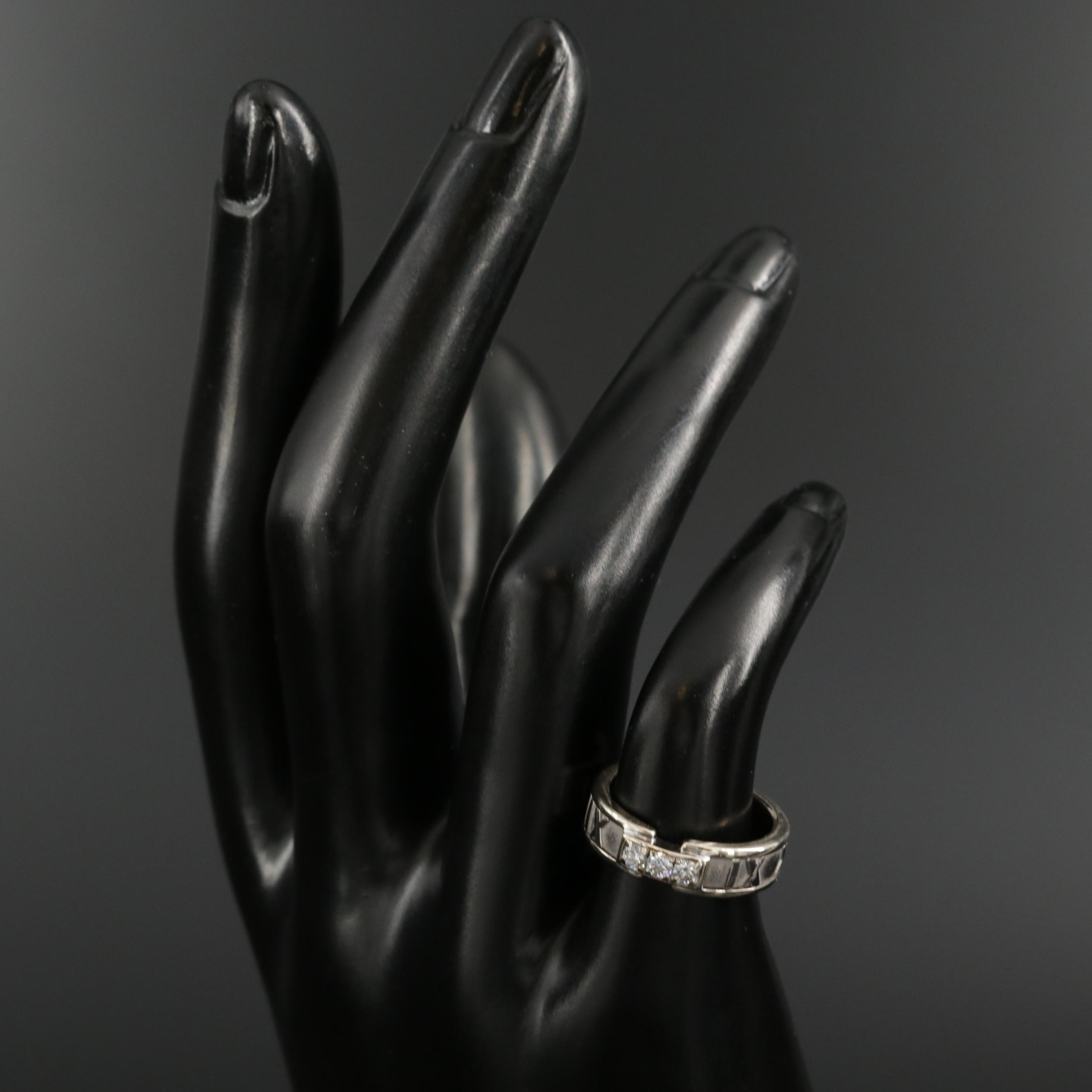 Tiffany & Co. 18K Yellow and White Gold Diamond "Atlas" Ring