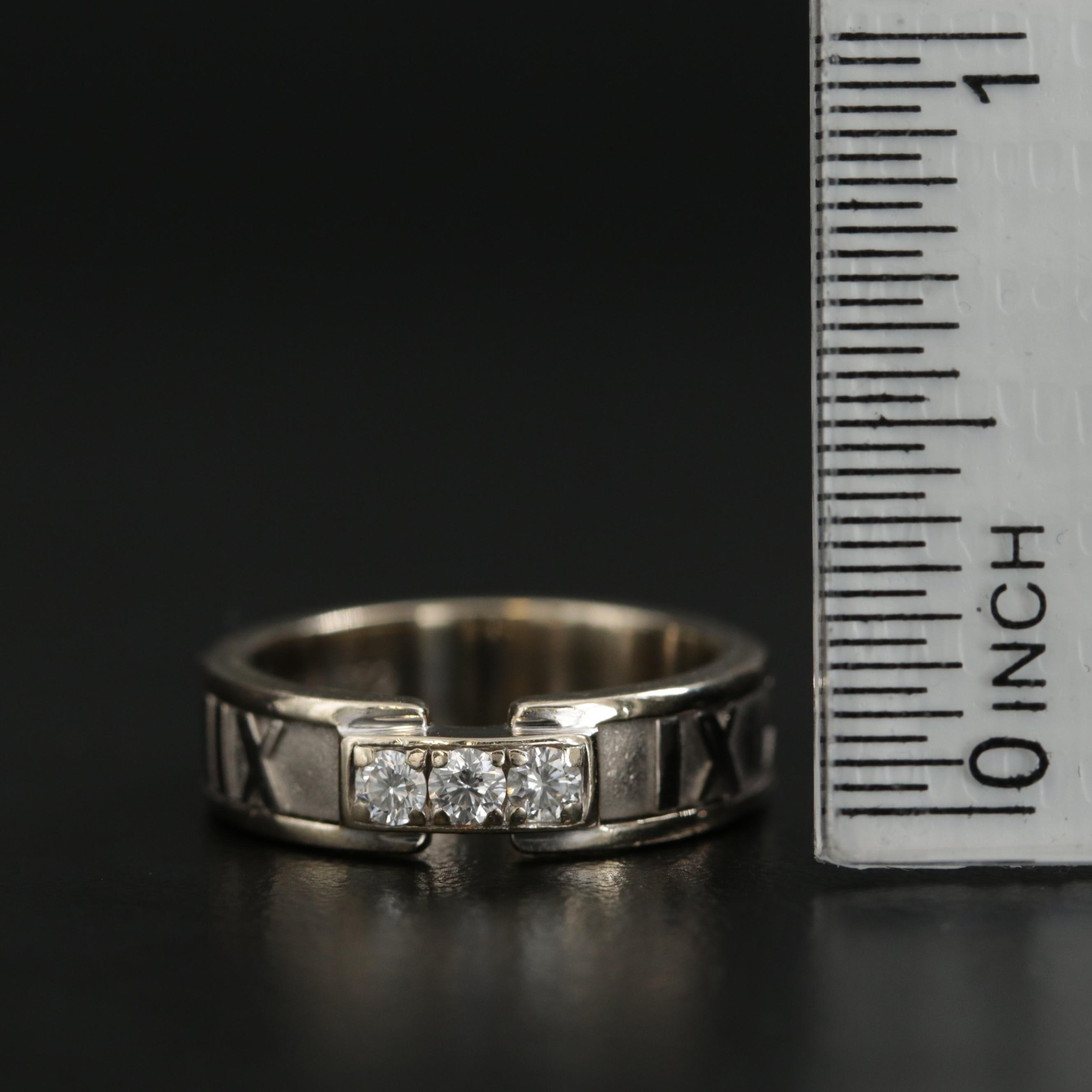 Tiffany & Co. 18K Yellow and White Gold Diamond "Atlas" Ring