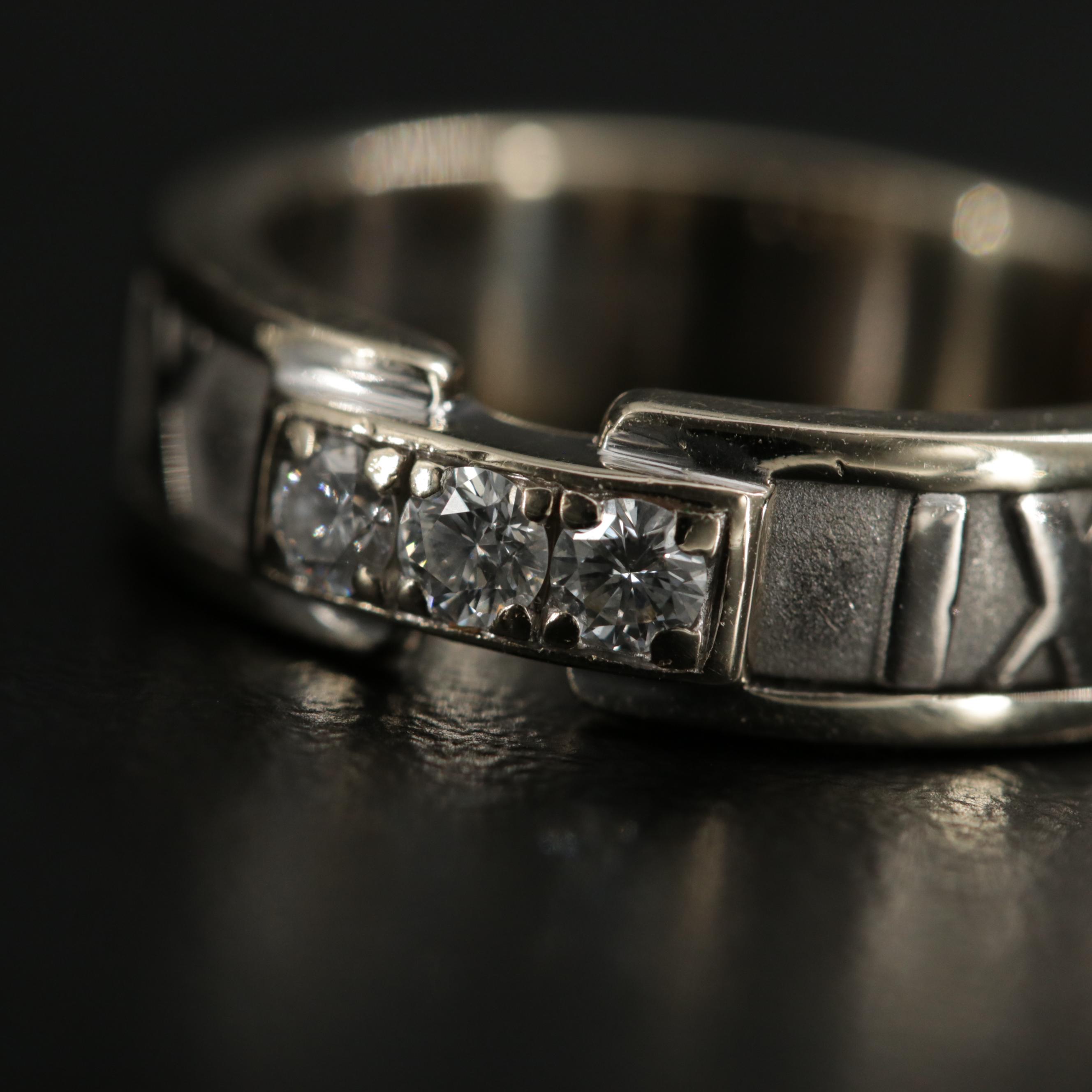 Tiffany & Co. 18K Yellow and White Gold Diamond "Atlas" Ring