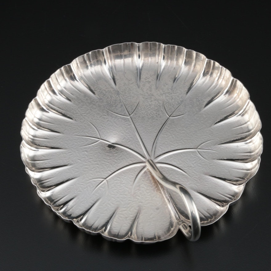 Wallace Sterling Silver Lily Pad Serving Dish, Early/Mid 20th Century