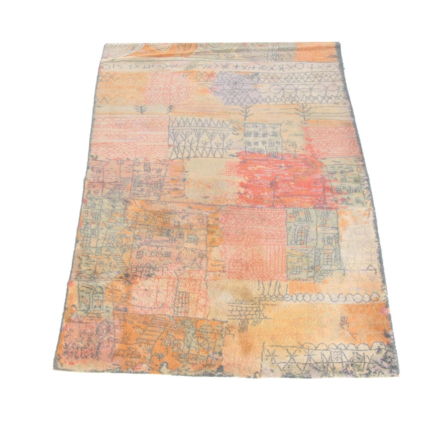 5'11 x 9'1 Machine Made Danish Axminster Art Collection Wool Rug after Paul Klee