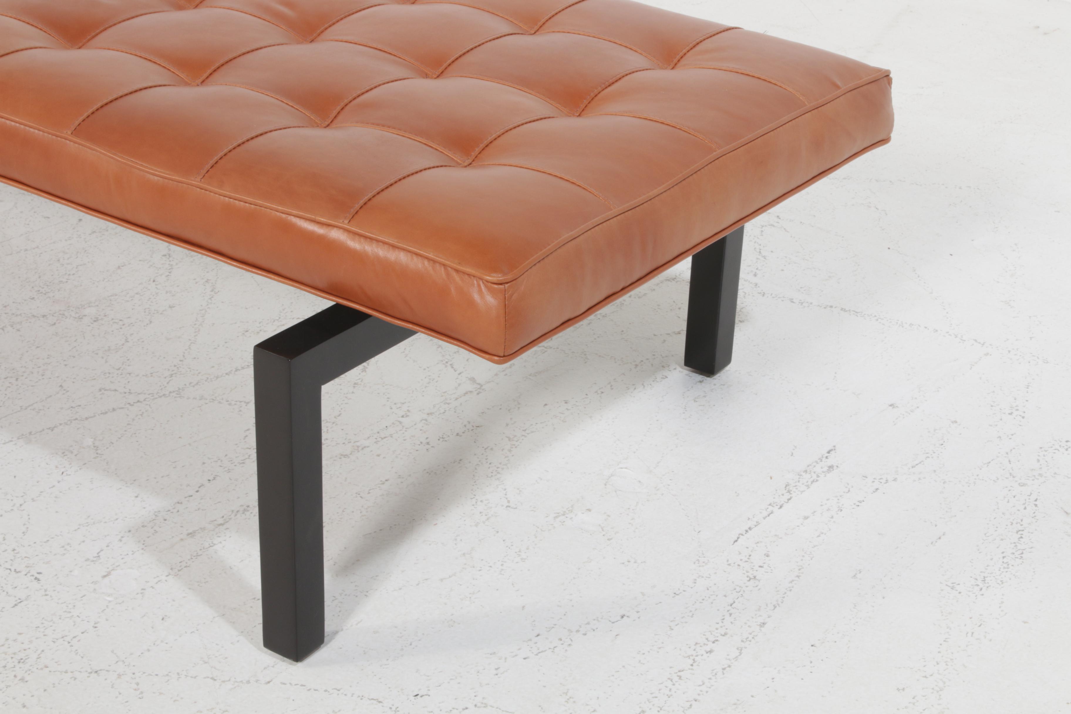 American Leather for Williams Sonoma "Rex" Bench/Ottoman in "Bourbon" Leather