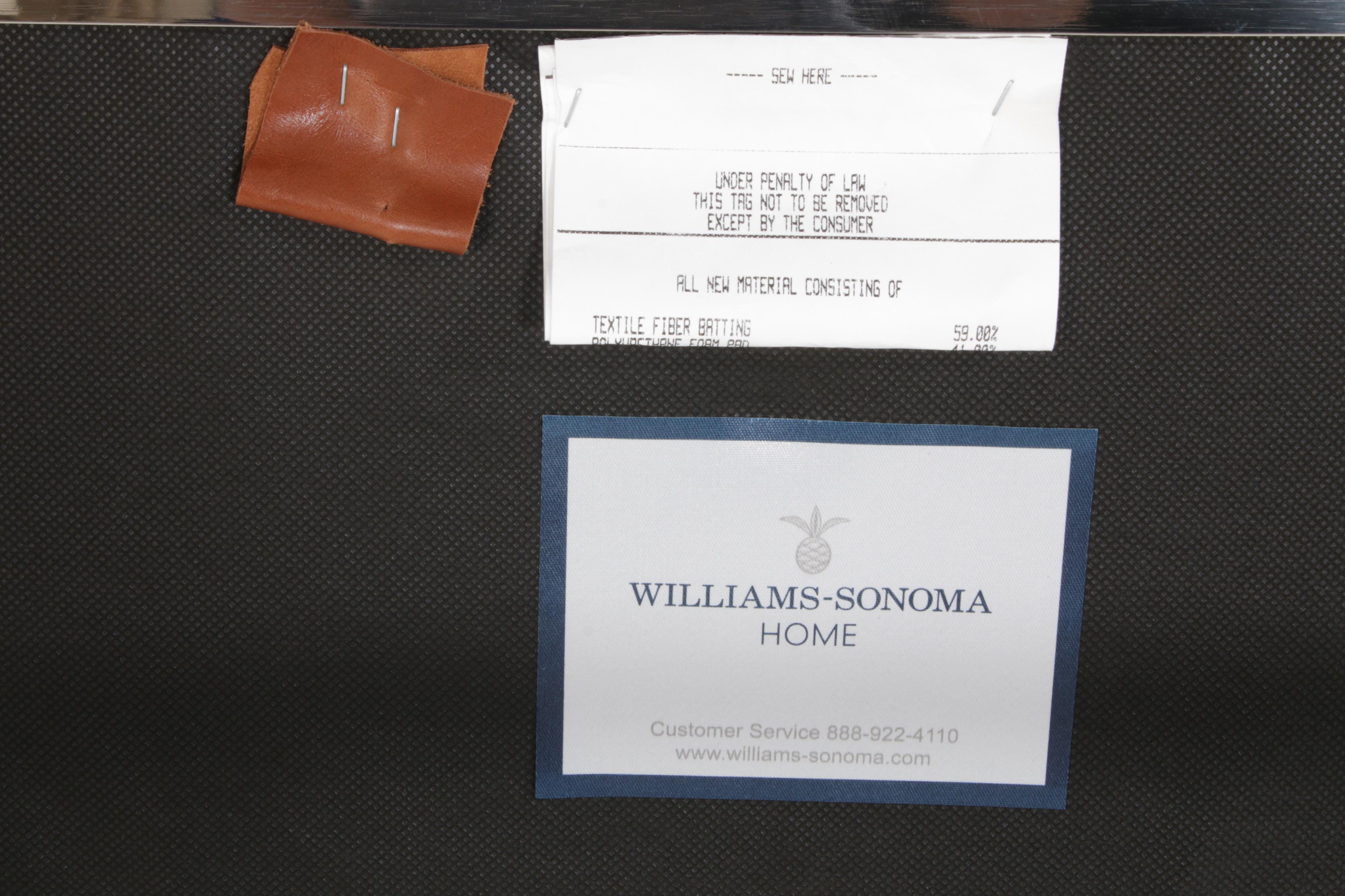 Williams-Sonoma Home "James" Lounge Chair in "Tuscan Leather, Bourbon"