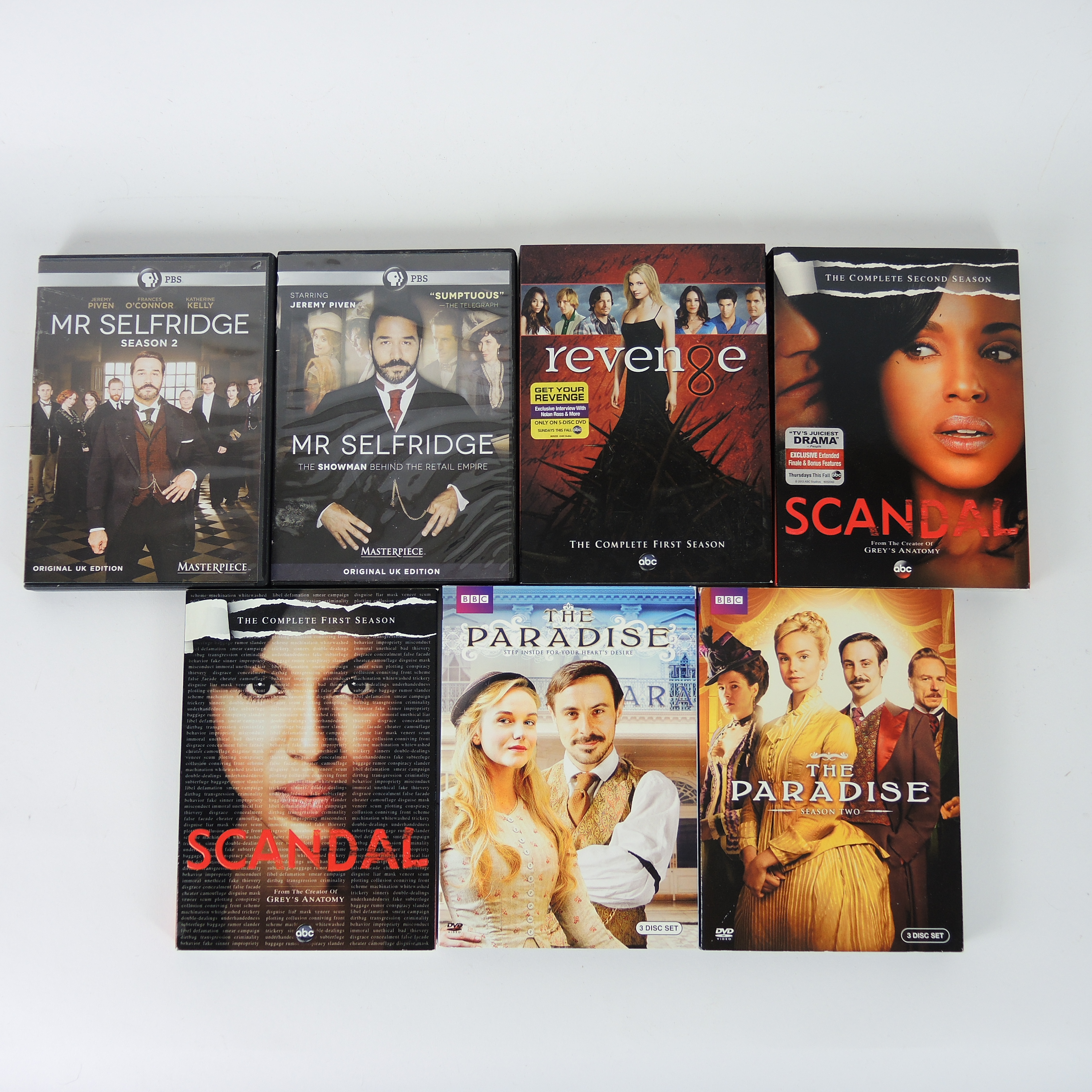 Music CDs, "Downton Abbey" Season 1-3, "Scandal" and other TV Series DVDs